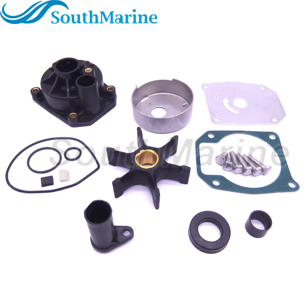 Boat Motor 0432955 0432956 0438602 0438591 0777804 Water Pump Repair Kit with Housing for Evinrude Johnson OMC BRP 60-75HP Outboard Engine,fit 18-3389