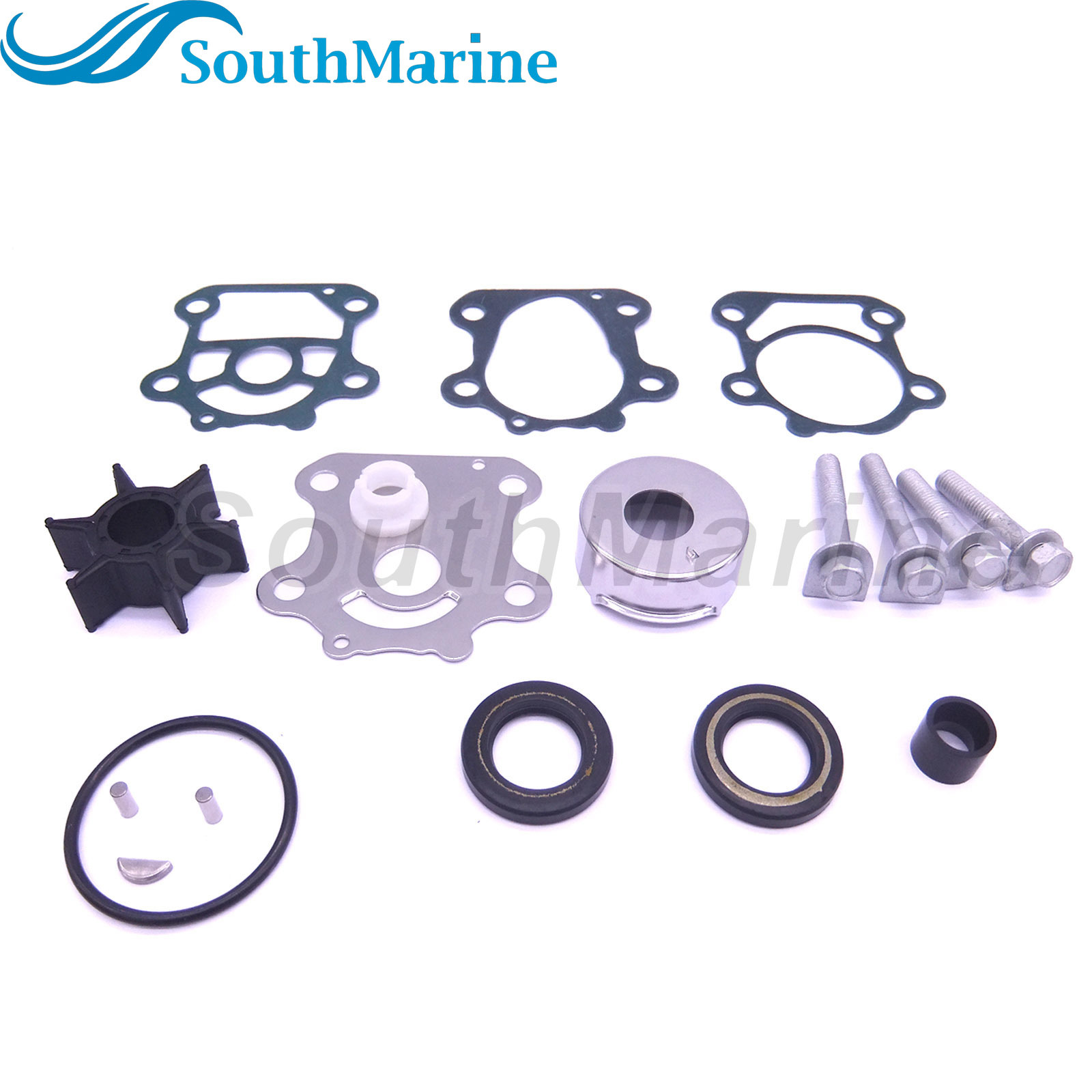 Boat Motor 6CJ-W0078-00 Water Pump Repair Kit Without Housing for Yamaha 70HP Outboard Engine
