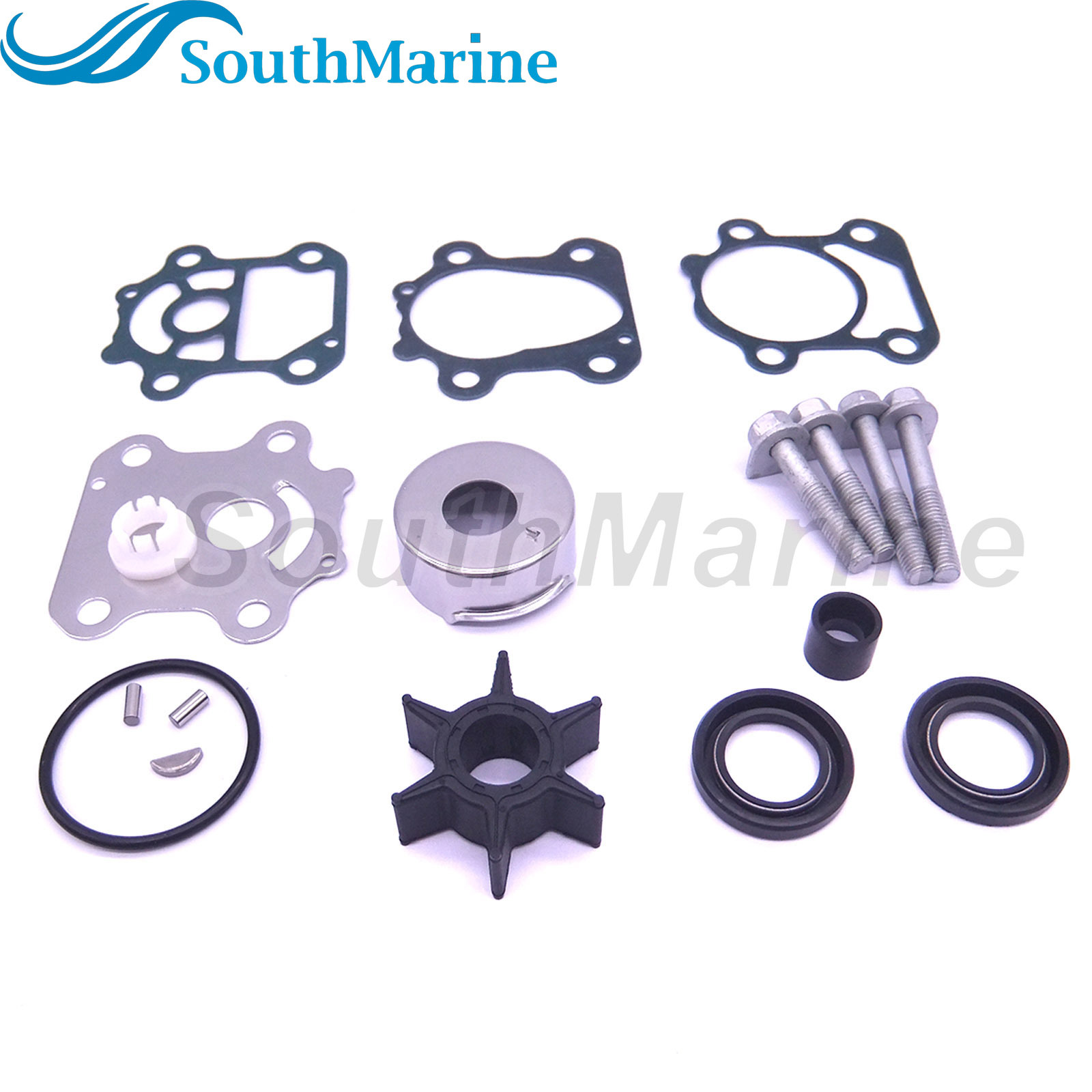Boat Motor 6CJ-W0078-00 Water Pump Repair Kit Without Housing for Yamaha 70HP Outboard Engine