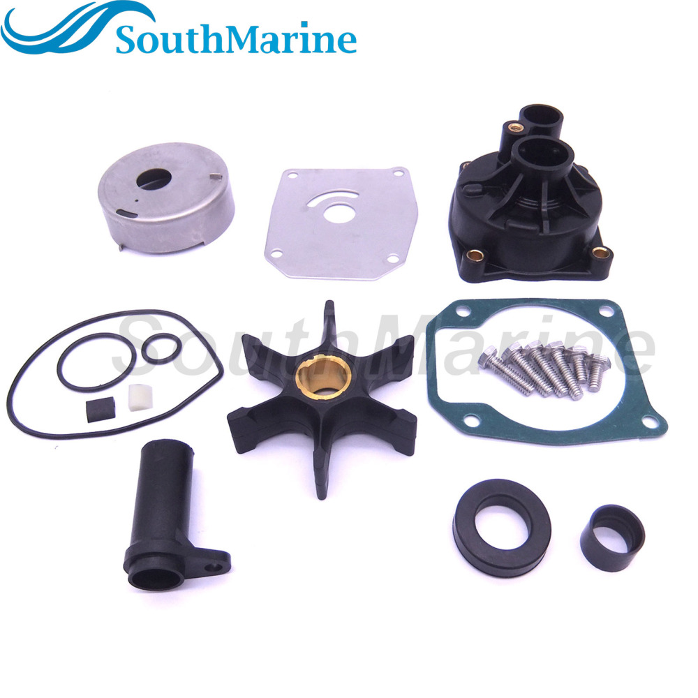 Boat Motor 0432955 0432956 0438602 0438591 0777804 Water Pump Repair Kit with Housing for Evinrude Johnson OMC BRP 60-75HP Outboard Engine,fit 18-3389