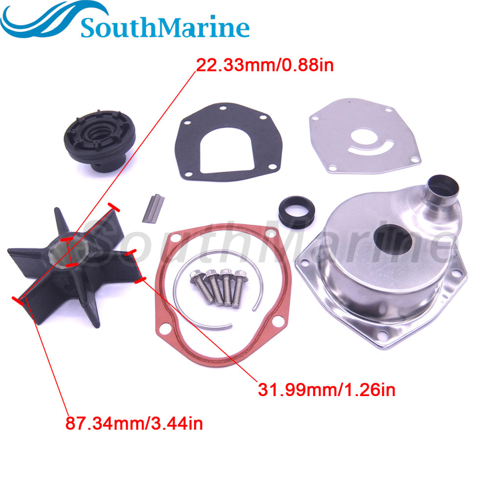 Boat Motor 817275A09 Water Pump Repair Kit with Housing for Mercury Mariner 135HP-300HP Outboard Engine,for Sierra Marine 18-3407