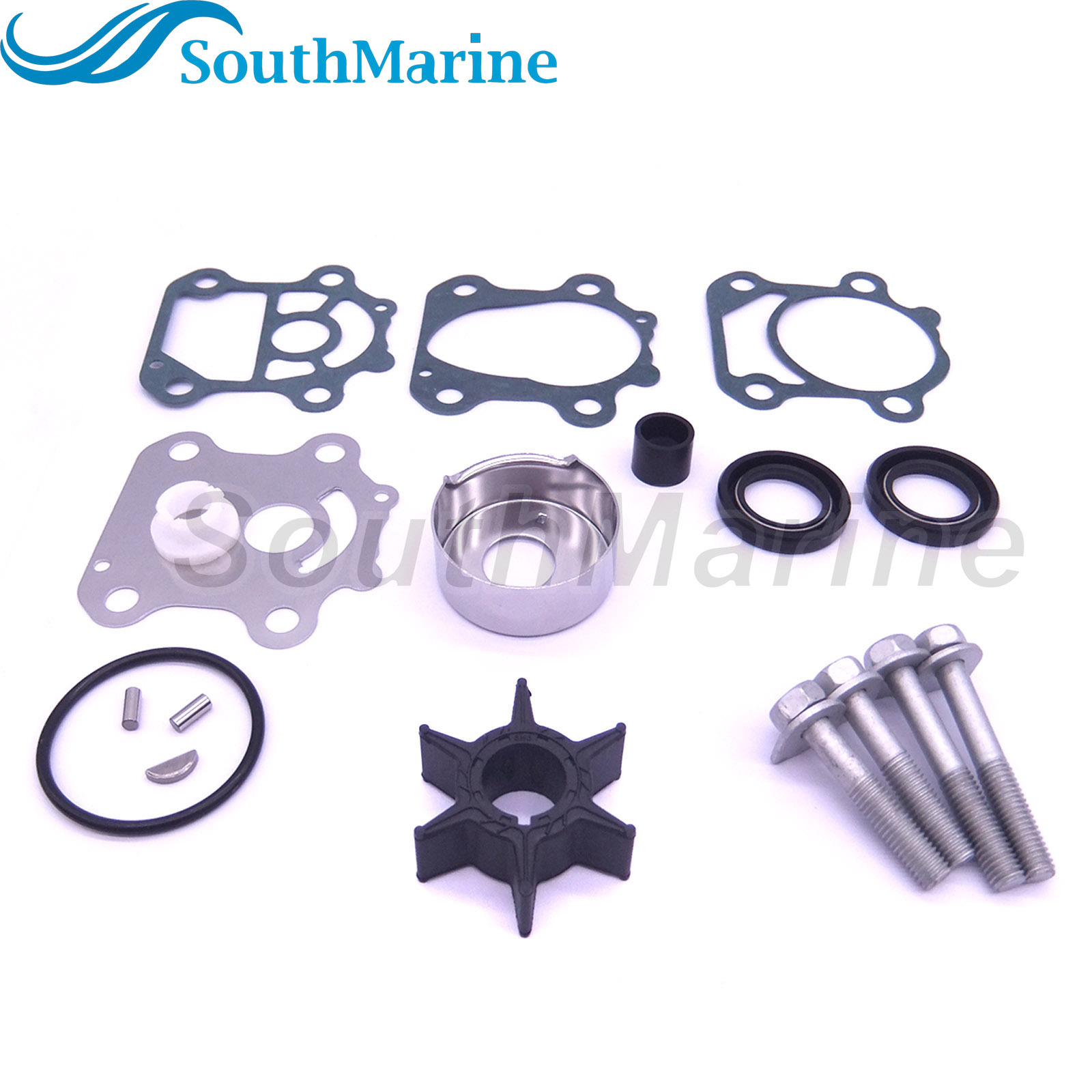 Boat Motor 6CJ-W0078-00 Water Pump Repair Kit Without Housing for Yamaha 70HP Outboard Engine