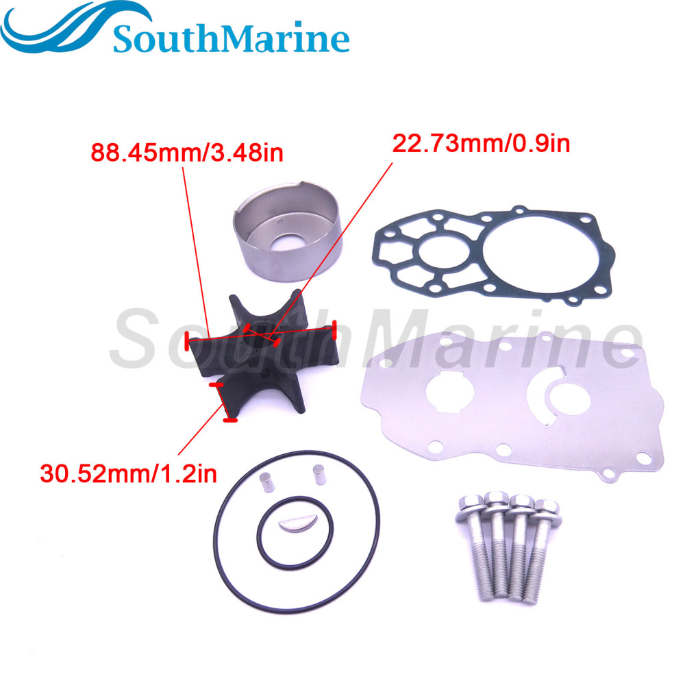 Boat Motor 6CB-W0078-00 Water Pump Repair Kit Without Housing for Yamaha 200HP 225HP 250HP Outboard Engine, 18-3474 Sierra Marine