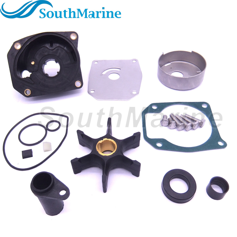 Boat Motor 0432955 0432956 0438602 0438591 0777804 Water Pump Repair Kit with Housing for Evinrude Johnson OMC BRP 60-75HP Outboard Engine,fit 18-3389