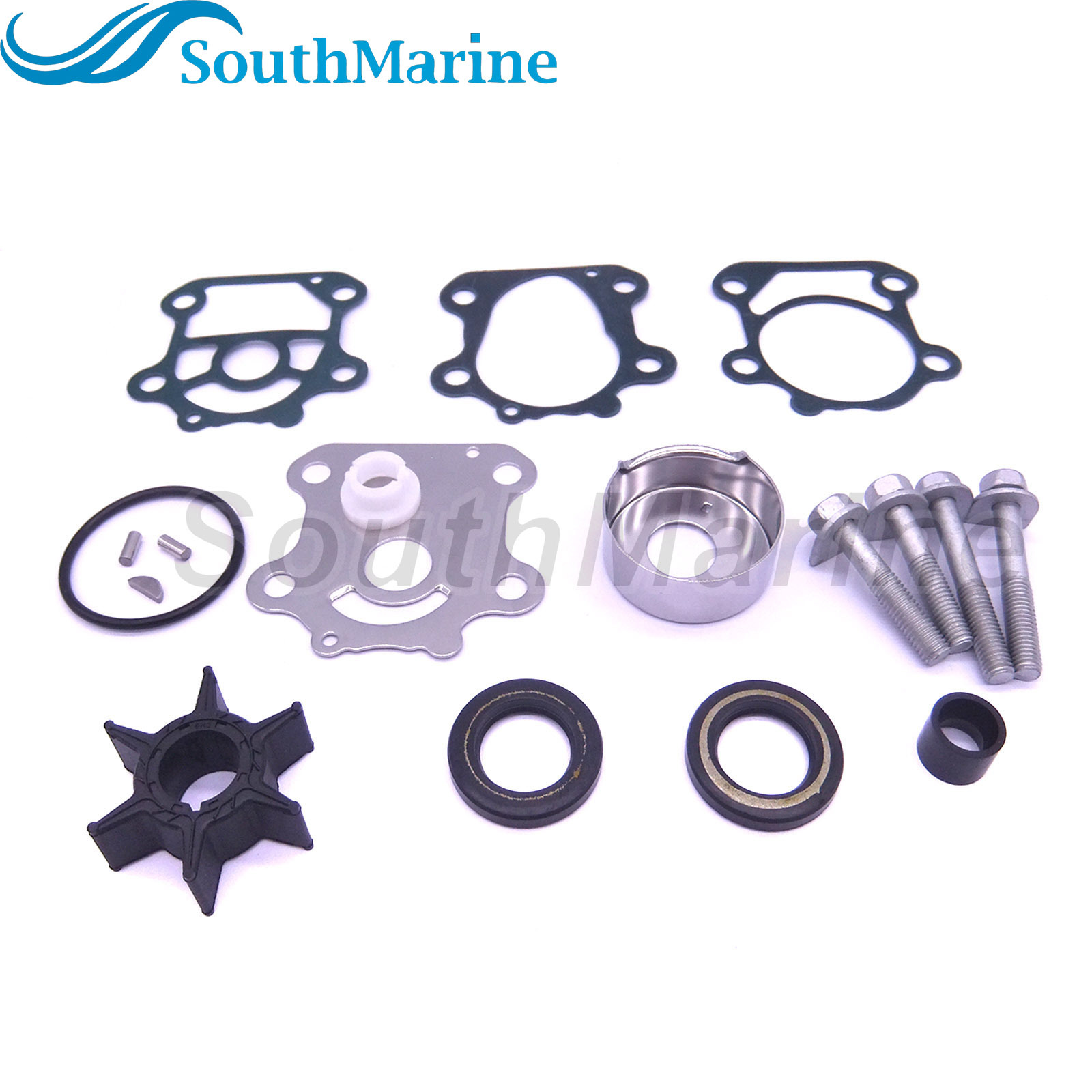 Boat Motor 6CJ-W0078-00 Water Pump Repair Kit Without Housing for Yamaha 70HP Outboard Engine