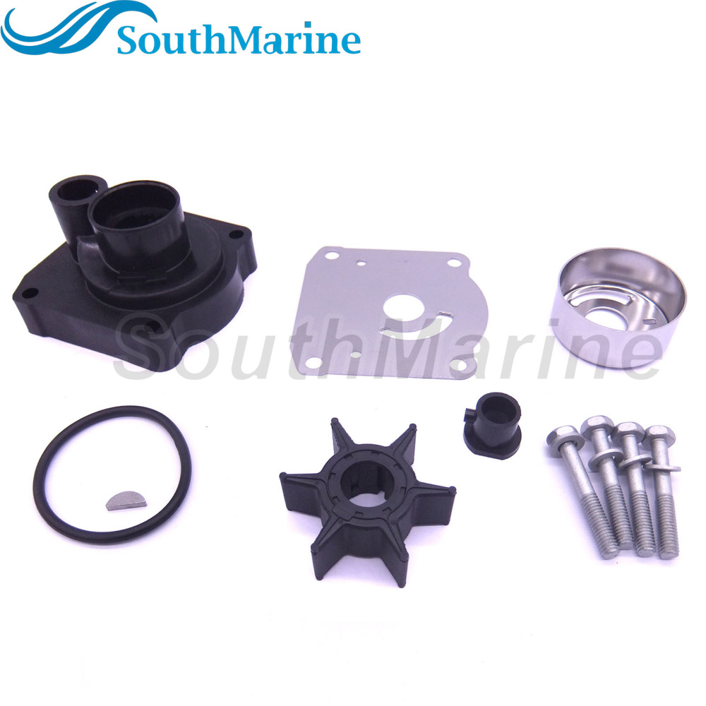 Boat Motor 61N-W0078-11 61N-W0078-13 Water Pump Repair Kit with Housing for Yamaha 25HP Outboard Engine,for Sierra Marine 18-3432