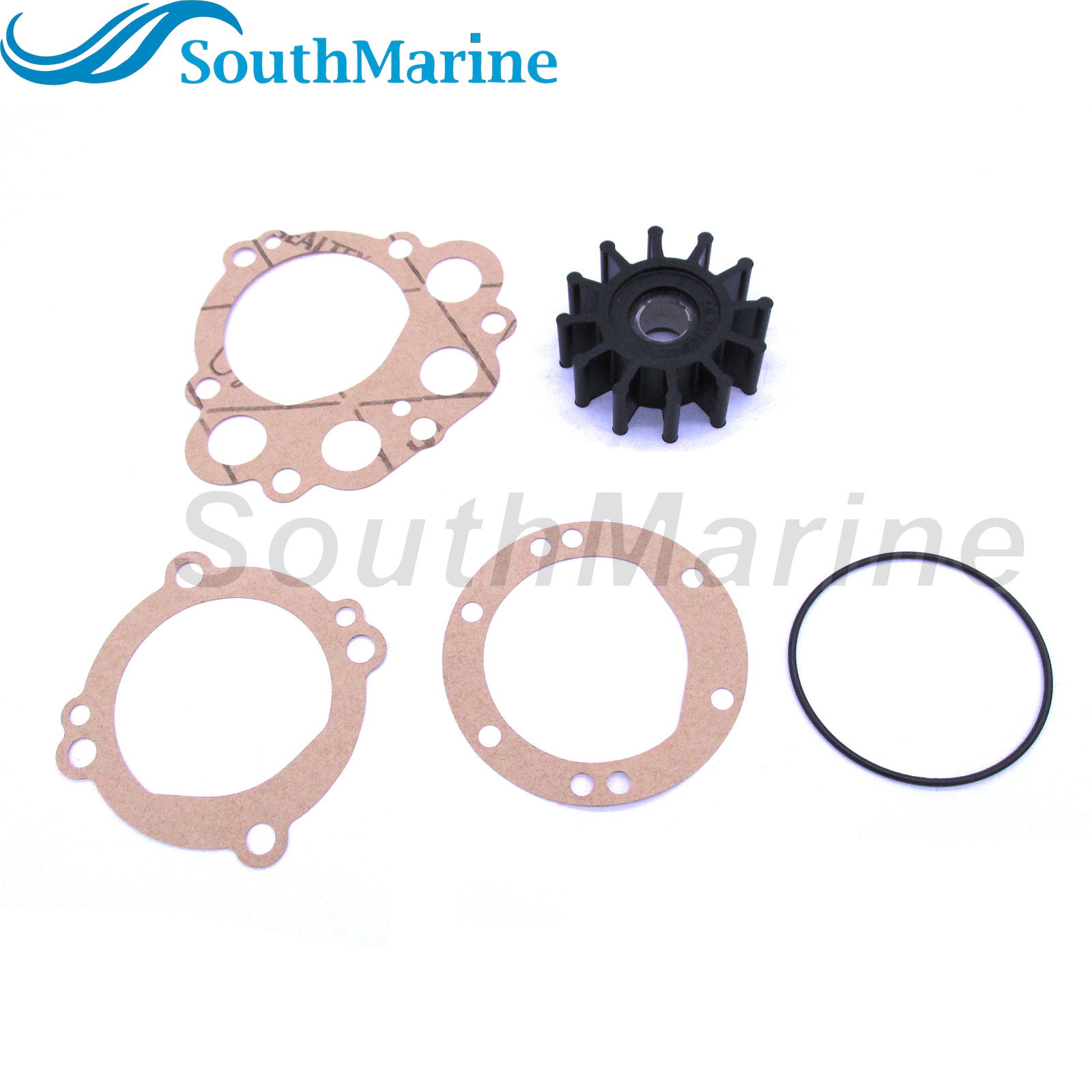 Flexible Water Pump Impeller with Gasket for Sherwood 10077K 23-2000 / Westerbeke 11764 33100 / DJ 08-32-1201 / Crusader 727103