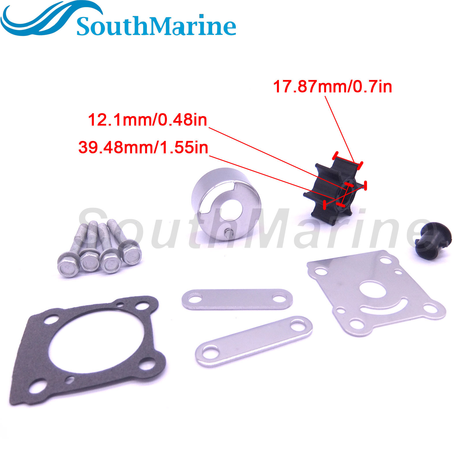 Boat Motor 6G1-W0078-01 6G1-W0078-A1 6N0-W0078-A0 Water Pump Repair Kit Without Housing for Yamaha 6HP 8HP Outboard Engine,for Sierra Marine 18-3460