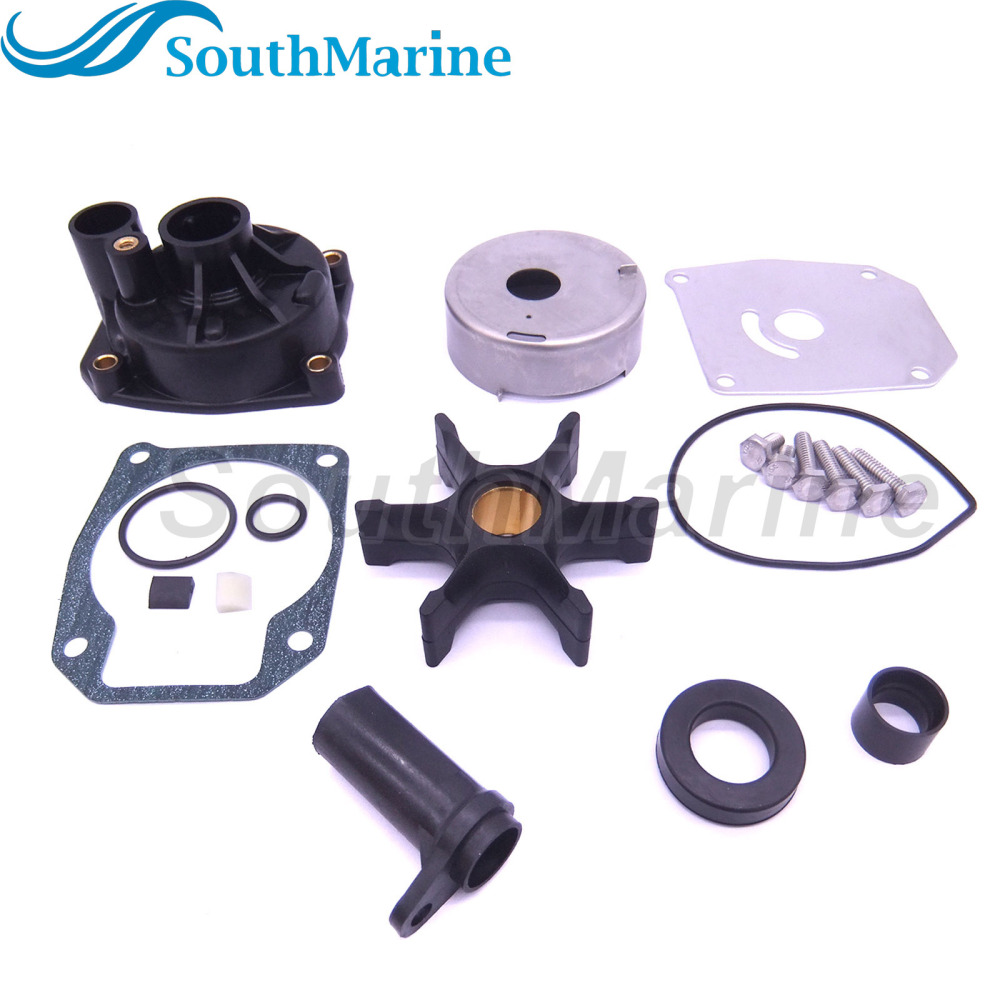 Boat Motor 0432955 0432956 0438602 0438591 0777804 Water Pump Repair Kit with Housing for Evinrude Johnson OMC BRP 60-75HP Outboard Engine,fit 18-3389