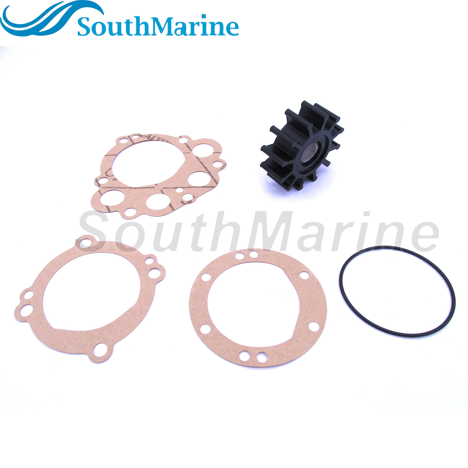 Flexible Water Pump Impeller with Gasket for Sherwood 10077K 23-2000 / Westerbeke 11764 33100 / DJ 08-32-1201 / Crusader 727103
