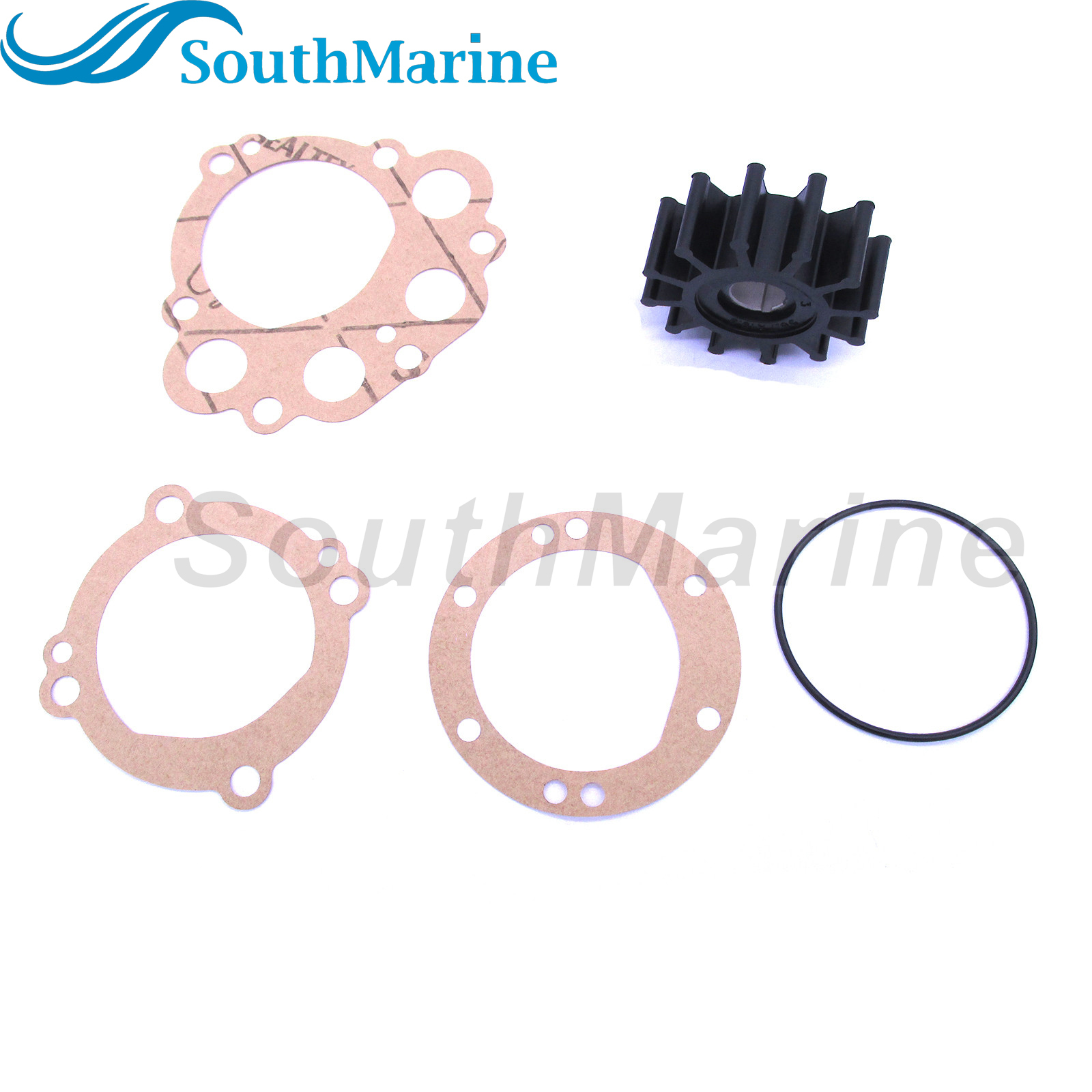 Flexible Water Pump Impeller with Gasket for Sherwood 10077K 23-2000 / Westerbeke 11764 33100 / DJ 08-32-1201 / Crusader 727103