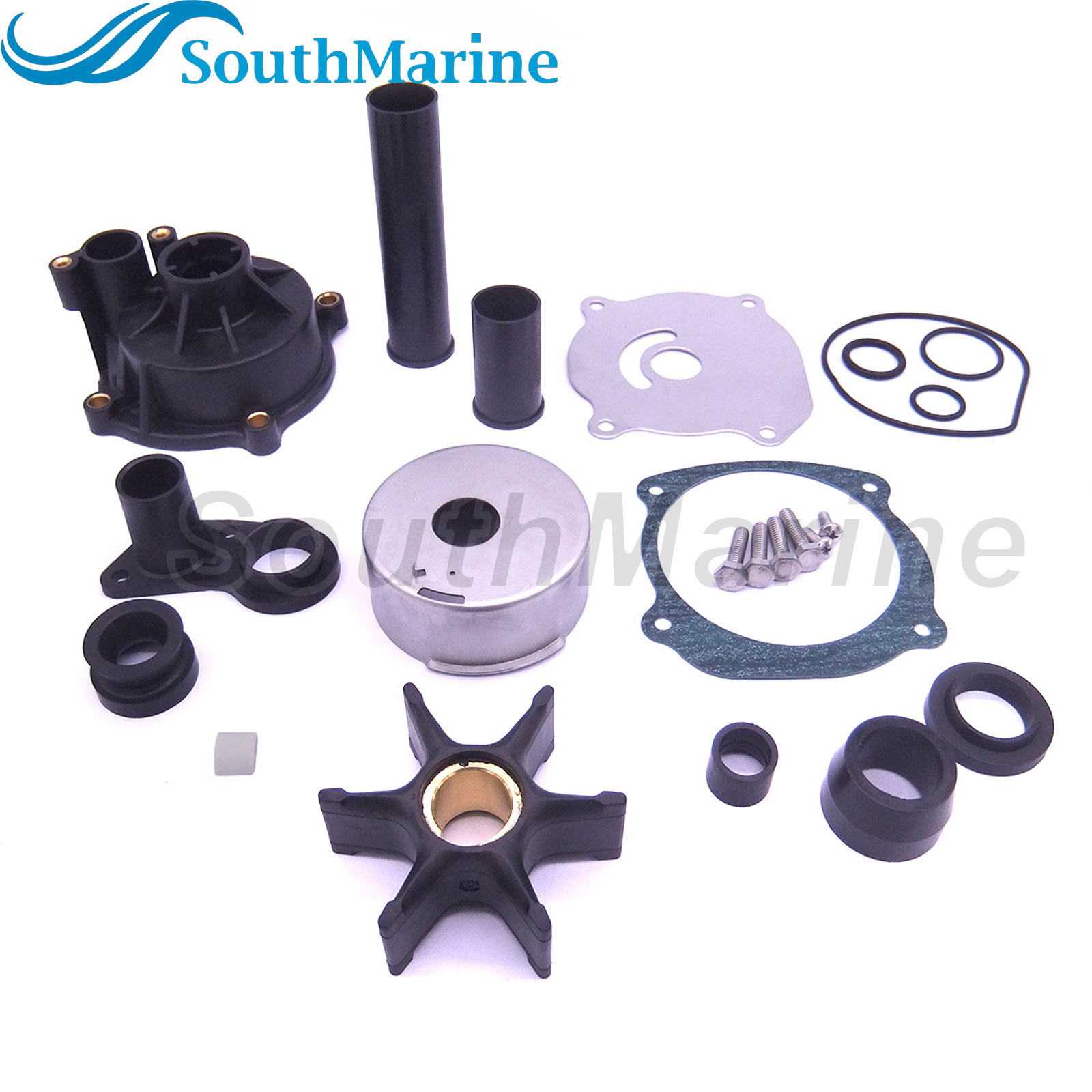 Boat Engine 5001595 0435929 Water Pump Repair Kit with Housing for Evinrude Johnson OMC BRP V4 V6 V8 75-250HP Outboard,for Sierra Marine 18-3315-2