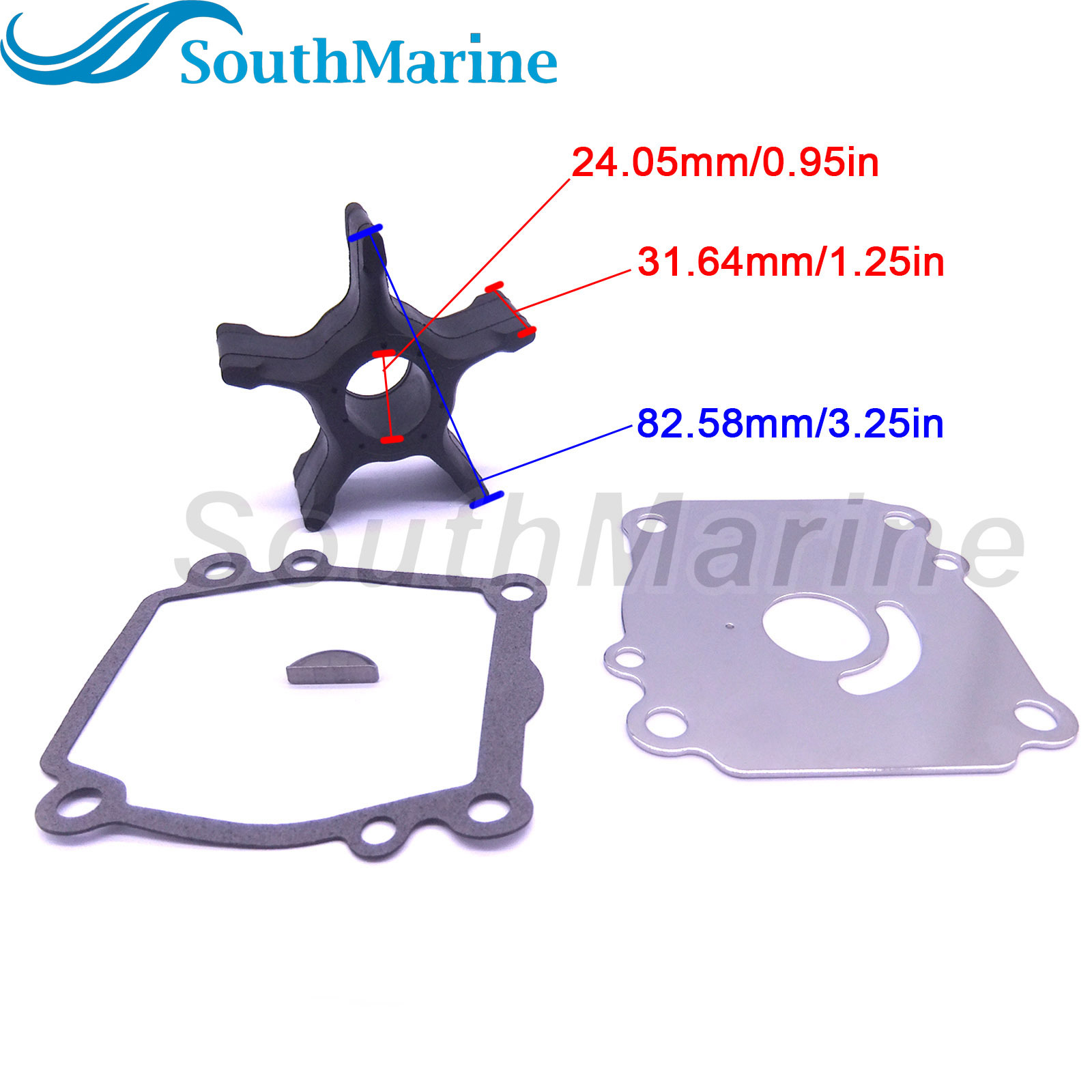 Boat Motor 05033541 0778241 Water Pump Repair Kit Without Housing for Evinrude Johnson OMC 90HP 115HP 140HP Outboard Engine,for Sierra Marine 18-3258
