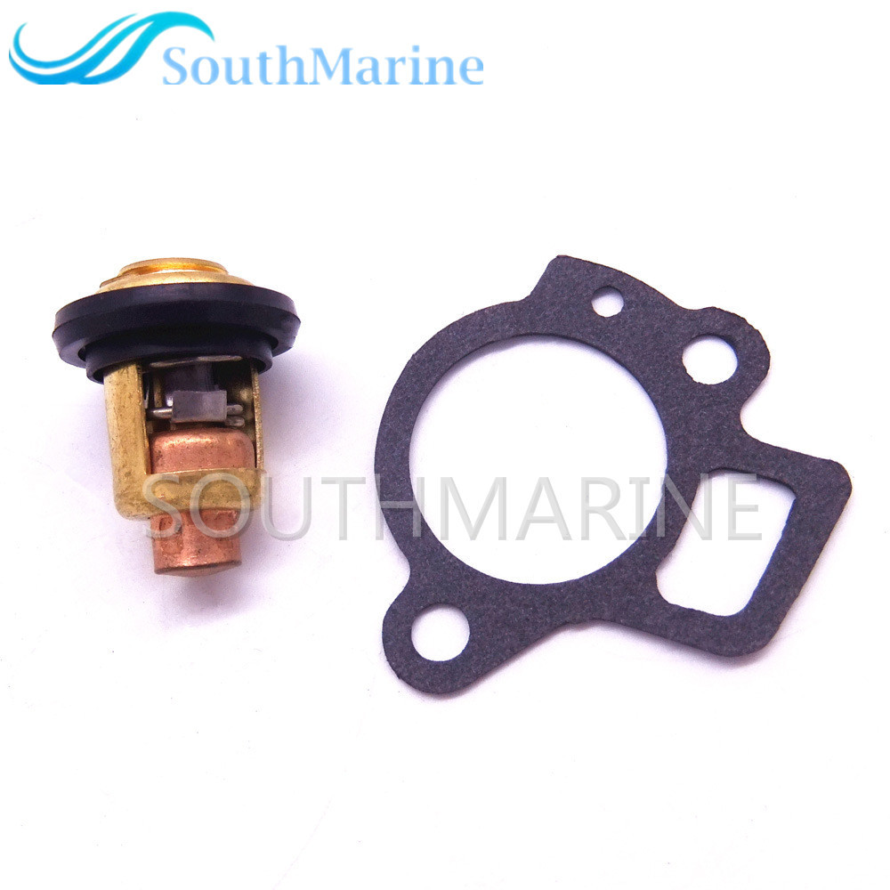 Boat Engine 6H3-12411-00 6H3-12411-10 6H3-12411-11 Thermostat and 62Y-12414-00 6H3-12414-A1 Gasket for Yamaha 2-Stroke 50G 60F 70B 50 60 70HP Outboard