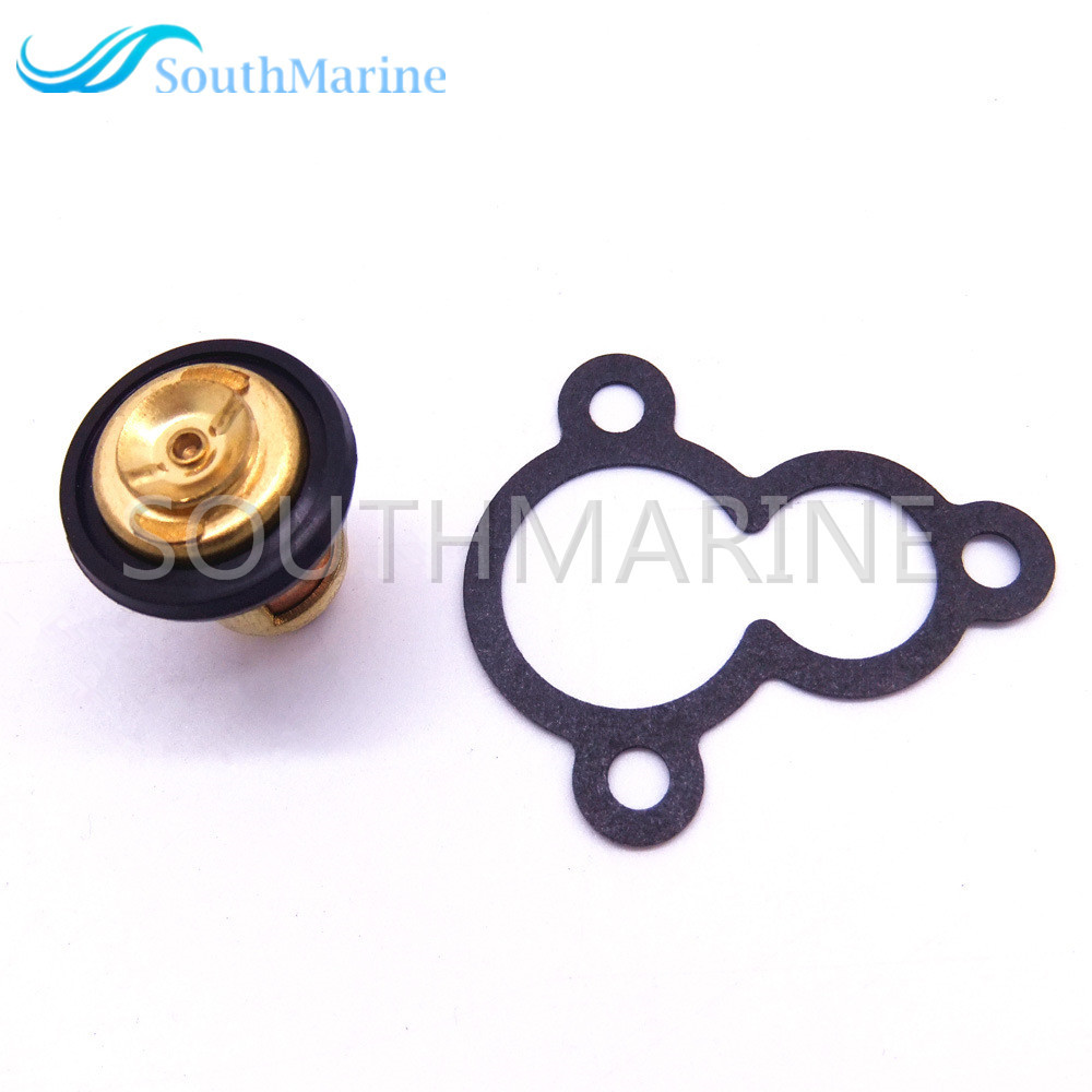 Boat Engine 66M-12411-00 66M-12411-01 Thermostat and 68D-E2414-A0 67D-12414-A0 Gasket for Yamaha F4A F4B F5A F6C 4hp 5hp 6hp 4-Stroke Outboard Motor
