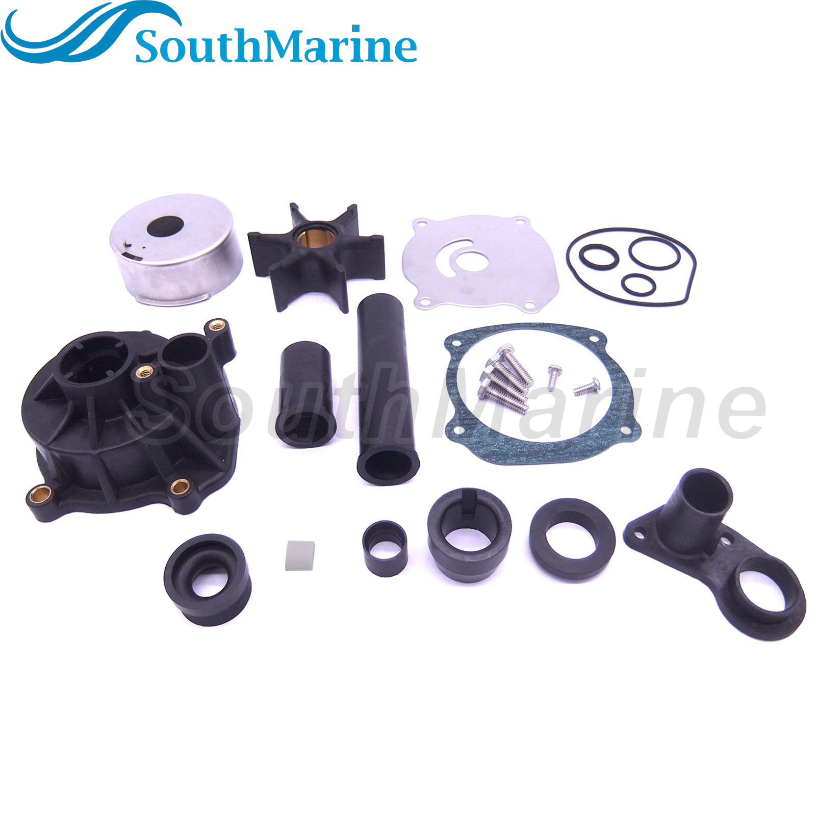 Boat Engine 5001595 0435929 Water Pump Repair Kit with Housing for Evinrude Johnson OMC BRP V4 V6 V8 75-250HP Outboard,for Sierra Marine 18-3315-2