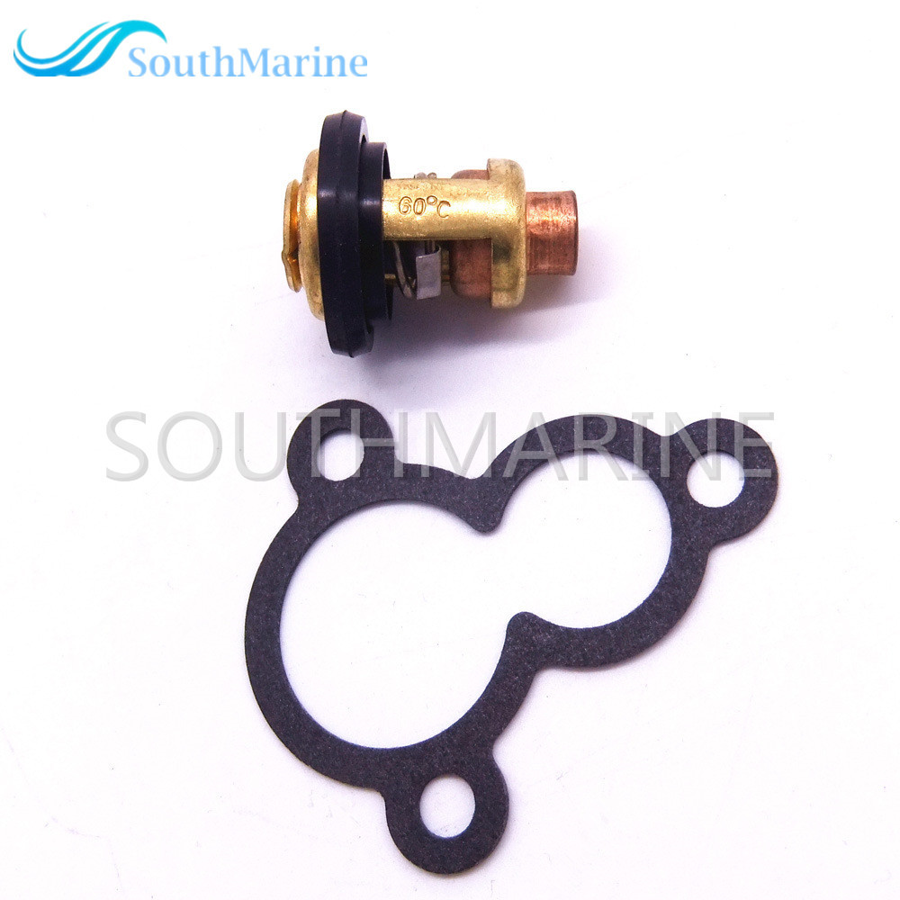 Boat Engine 66M-12411-00 66M-12411-01 Thermostat and 68D-E2414-A0 67D-12414-A0 Gasket for Yamaha F4A F4B F5A F6C 4hp 5hp 6hp 4-Stroke Outboard Motor