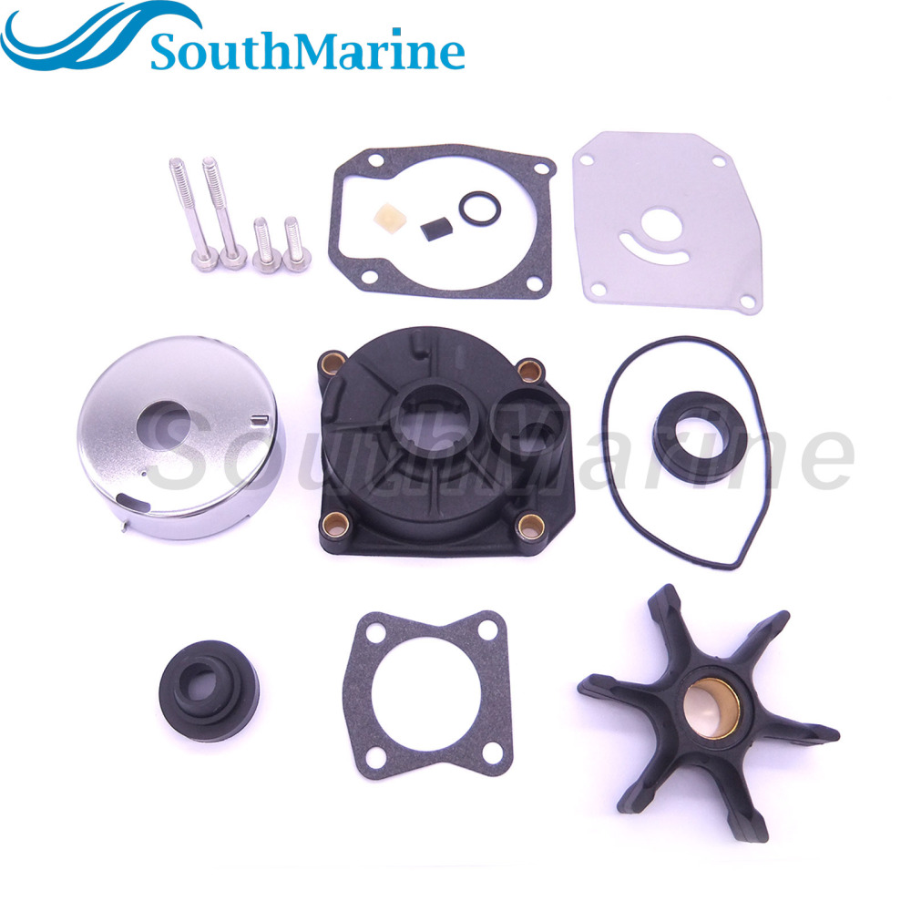 Boat Engine 5001594 0390768 0392750Water Pump Repair Kit with Housing for Evinrude Johnson OMC BRP V4 V6 V8 85-300HP Outboard,for Sierra 18-3392