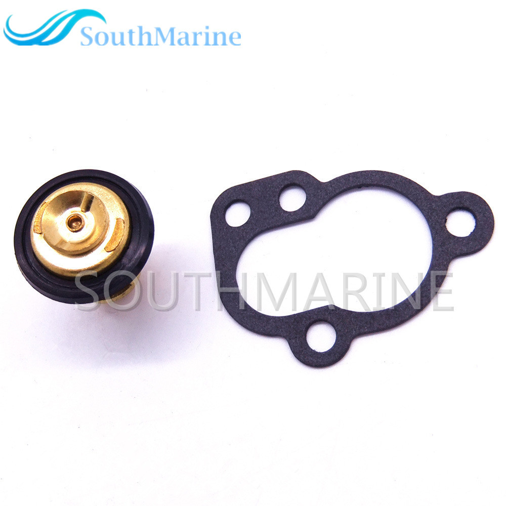 Boat Engine 6E5-12411-00 6E5-12411-01 18-3623 Thermostat and 655-12414-A1 Gasket for Yamaha E25 25B E30H 30G 30H 25hp 30hp 2-Stroke Outboard Motor