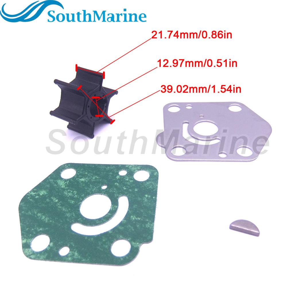 Boat Motor 17400-93951 Water Pump Repair Kit Without Housing for Suzuki 9.9HP 15HP Outboard Engine,for Sierra Marine 18-3256