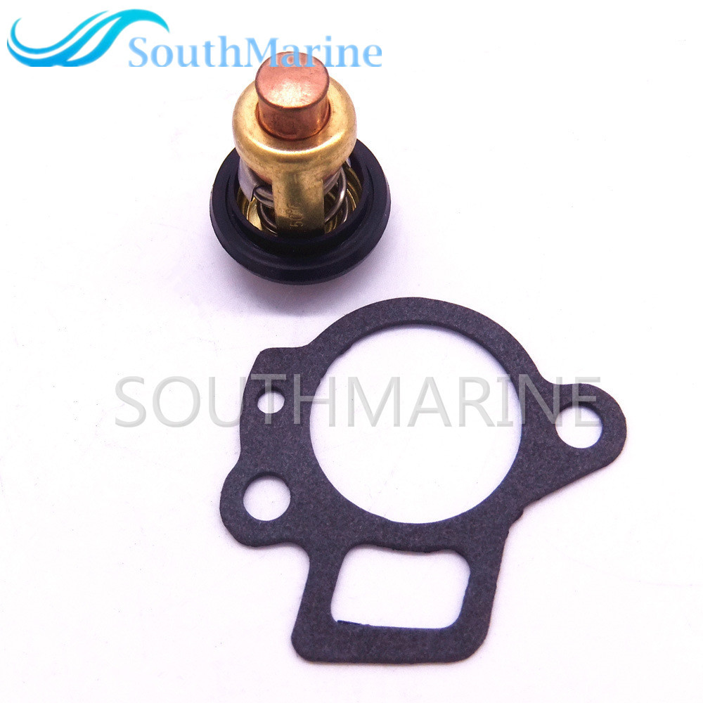 Boat Engine 6H3-12411-00 6H3-12411-10 6H3-12411-11 Thermostat and 62Y-12414-00 6H3-12414-A1 Gasket for Yamaha 2-Stroke 50G 60F 70B 50 60 70HP Outboard