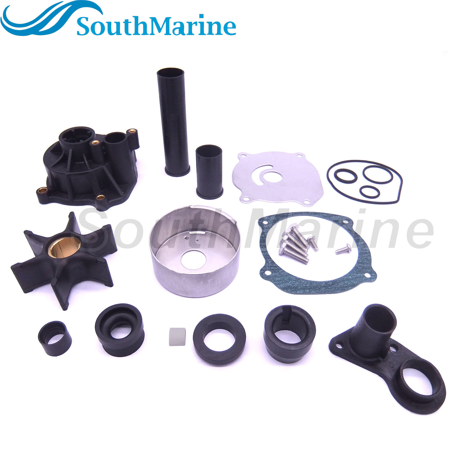 Boat Engine 5001595 0435929 Water Pump Repair Kit with Housing for Evinrude Johnson OMC BRP V4 V6 V8 75-250HP Outboard,for Sierra Marine 18-3315-2
