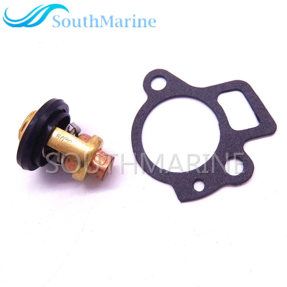 Boat Engine 6H3-12411-00 6H3-12411-10 6H3-12411-11 Thermostat and 62Y-12414-00 6H3-12414-A1 Gasket for Yamaha 2-Stroke 50G 60F 70B 50 60 70HP Outboard