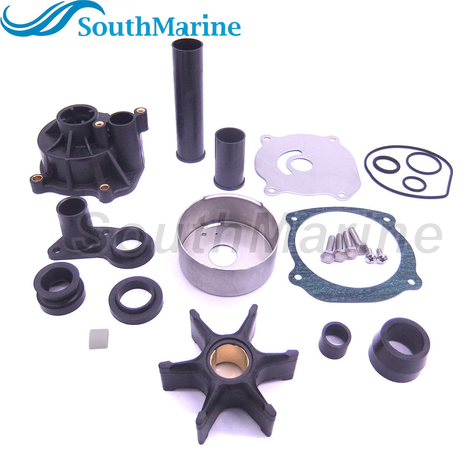 Boat Engine 5001595 0435929 Water Pump Repair Kit with Housing for Evinrude Johnson OMC BRP V4 V6 V8 75-250HP Outboard,for Sierra Marine 18-3315-2