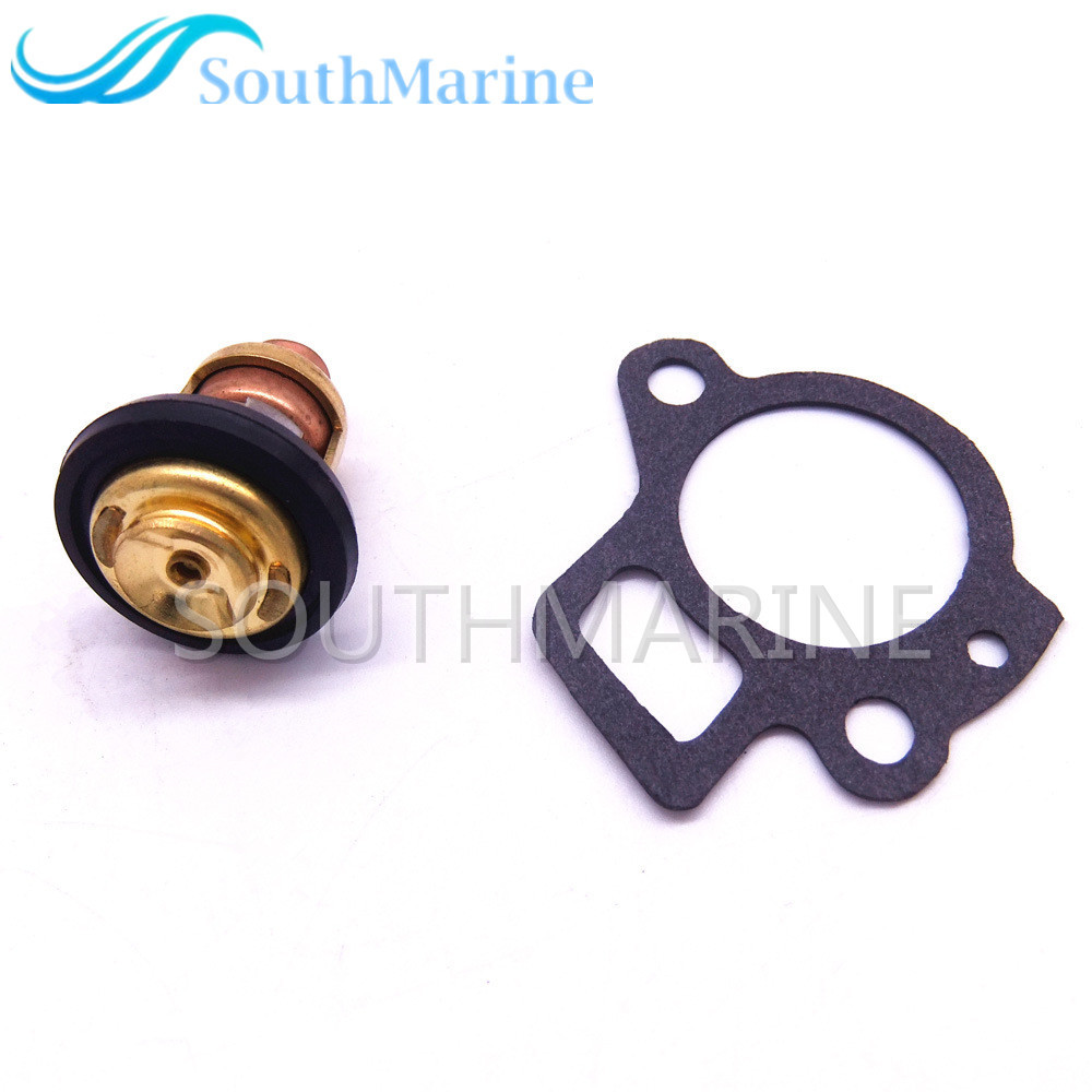 Boat Engine 6H3-12411-00 6H3-12411-10 6H3-12411-11 Thermostat and 62Y-12414-00 6H3-12414-A1 Gasket for Yamaha 2-Stroke 50G 60F 70B 50 60 70HP Outboard