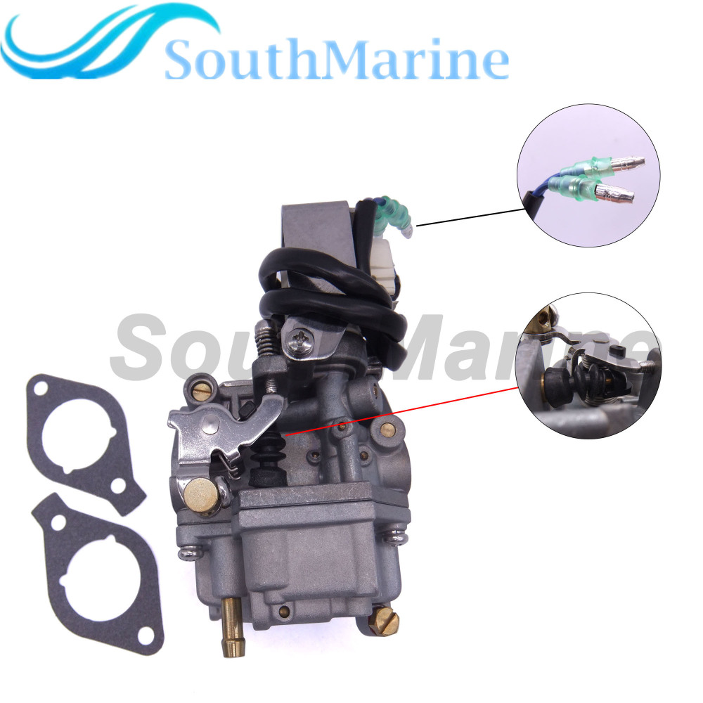 Boat Engine 6AG-14301 6AH-14301-00 6AH-14301-01 Carburetor Assy and 6AH-13646-00 Gaskets (2 pcs) for Yamaha 4-Stroke F15 F20 Outboard Motor