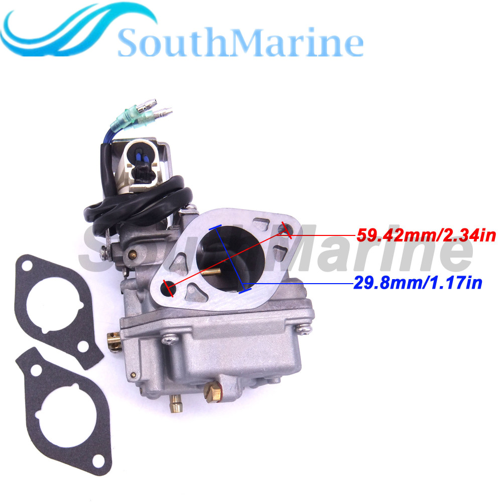 Boat Engine 6AG-14301 6AH-14301-00 6AH-14301-01 Carburetor Assy and 6AH-13646-00 Gaskets (2 pcs) for Yamaha 4-Stroke F15 F20 Outboard Motor
