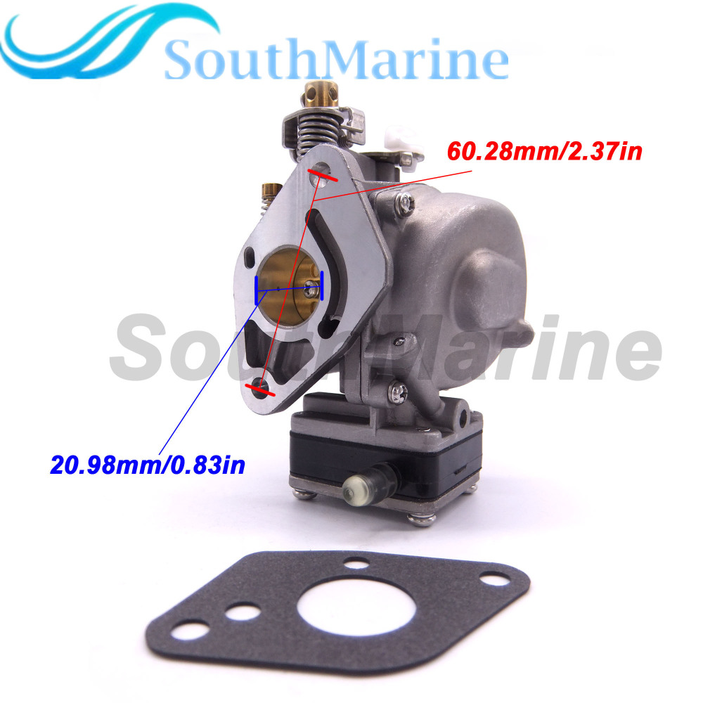 Boat Engine 3303-812647T1 3303-812648T Carburetor Assy and 16327 27-16327 Gaskets for Mercury Marine 2-stroke 4HP 5HP Outboard Motor