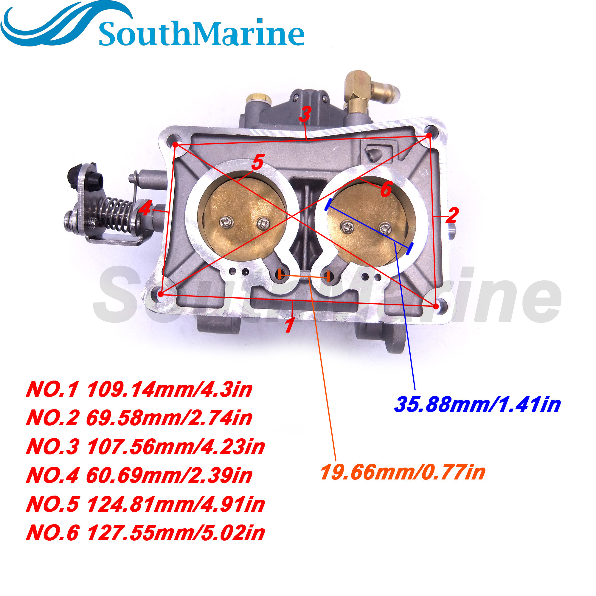 Boat Motor 6F6-14301-00 01 02 03 04 05 06 6F5-14301-00 Carburetor Carb Assy for Yamaha Outboard Engine E40G E40J E40 40HP 2-Stroke