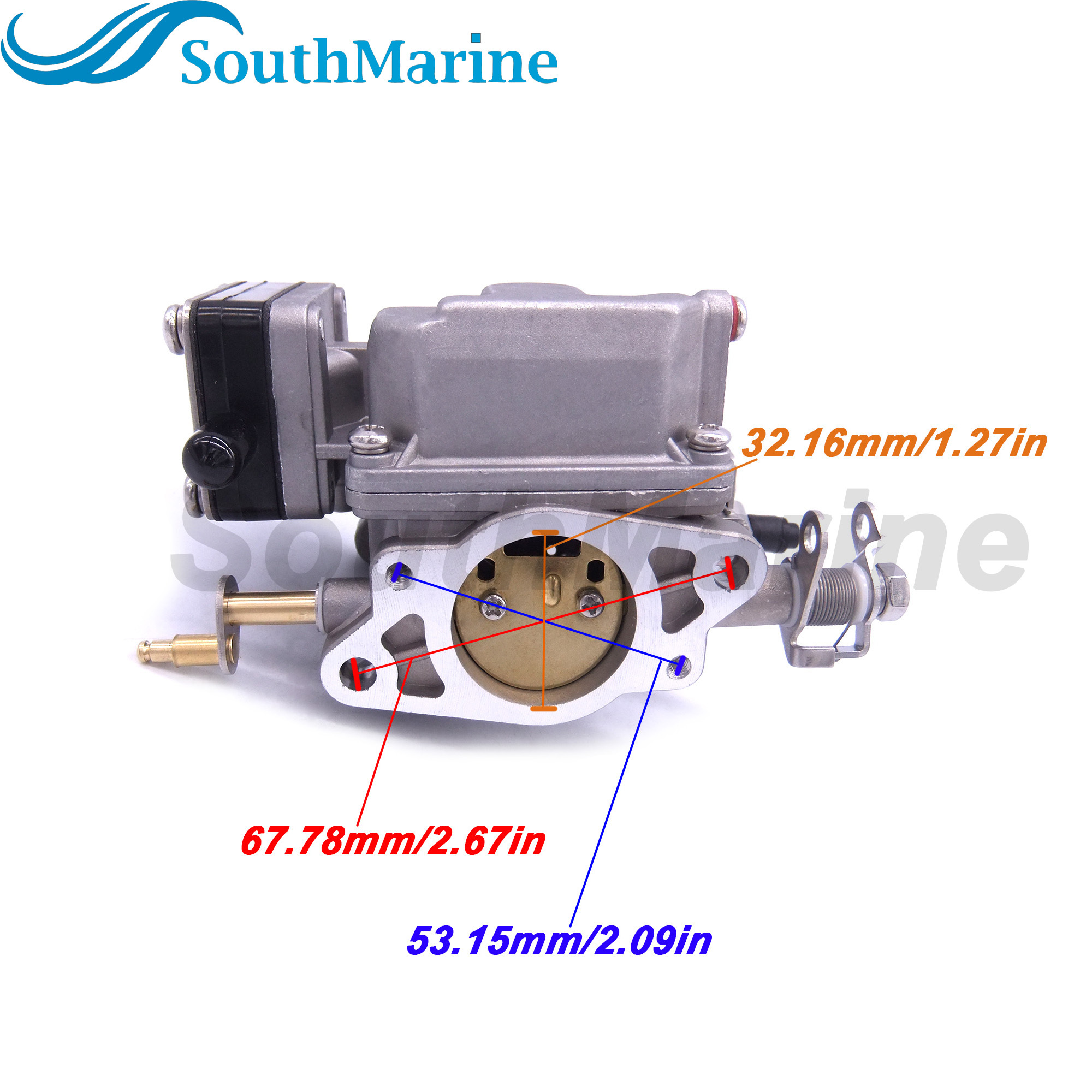 Boat Motor 6L2-14302-11 Carburetor Carb Assy for Yamaha Outboard Engine 25HP 2-Stroke