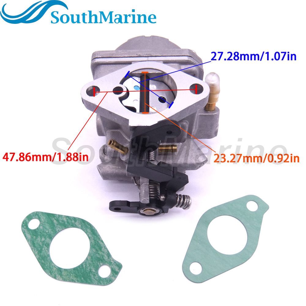 SouthMarine Boat Engine 5041107 Carburetor Assy and 5040959 Carburetor Gasket for Evinrude Johnson OMC 4-Stroke 6HP Outboard Motor