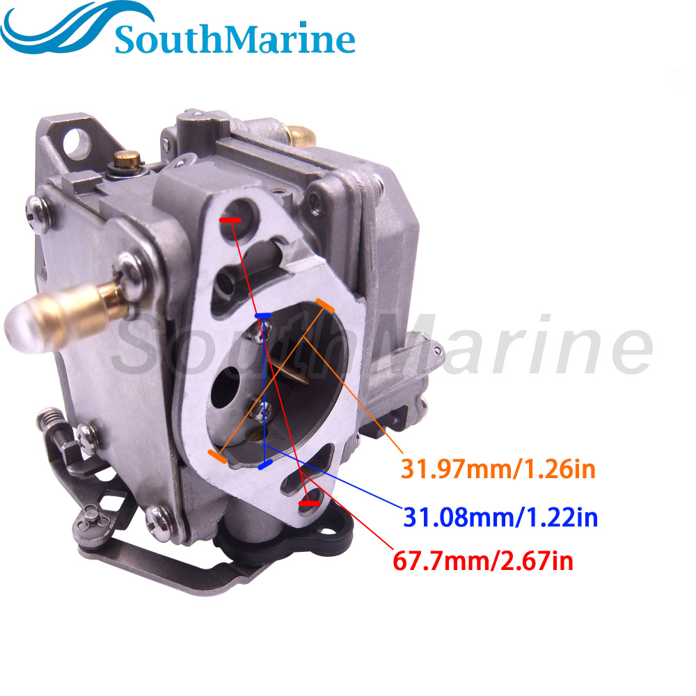 Boat Motor 8M0129551 8M0109534 853720T16 853720T20 Carburetor Assembly for Mercury Mariner Outboard Engine 4-Stroke 15HP 20HP, Tiller Model