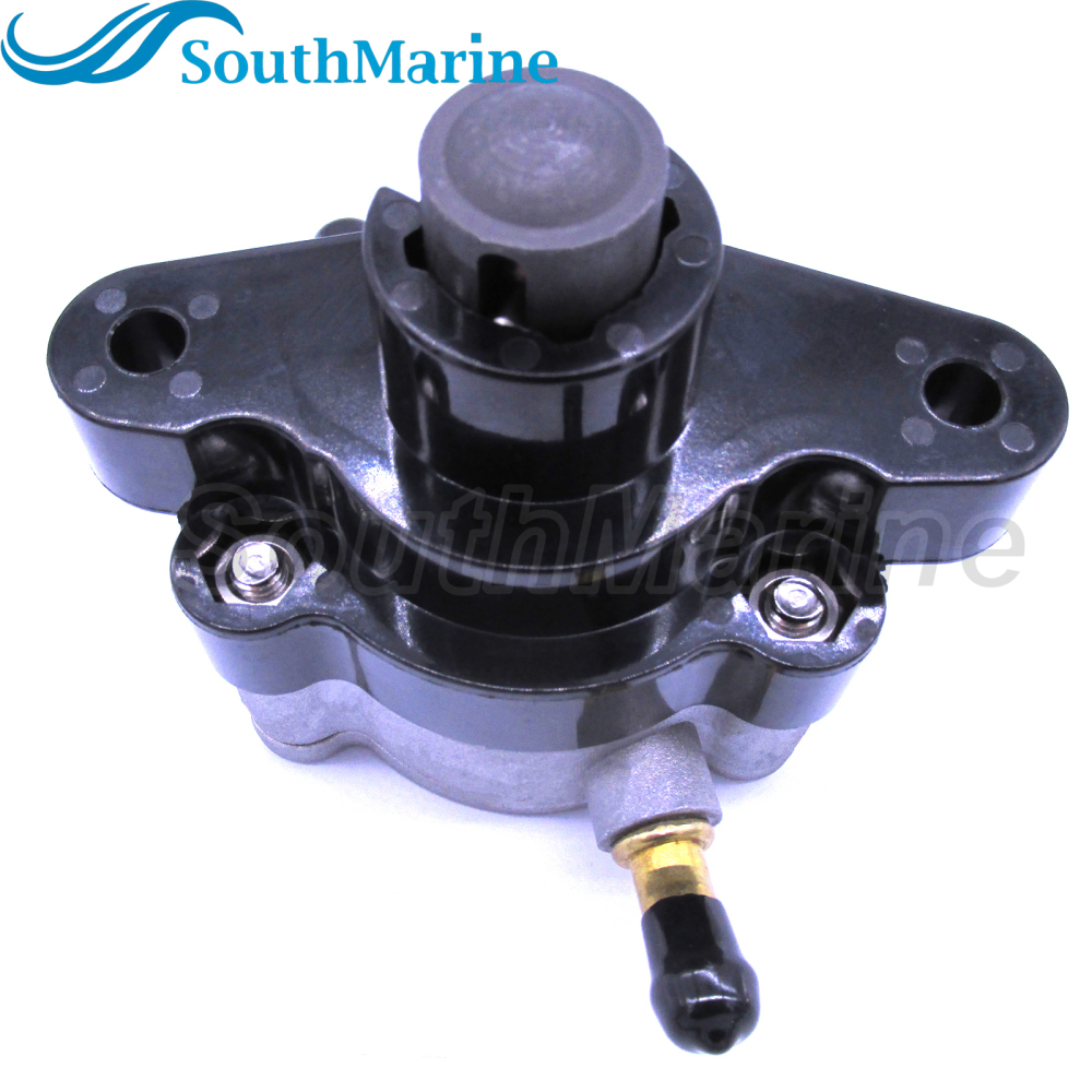 Boat Engine Fuel Pump Assembly 6D8-24410-00 6D8-24410-10 68V-24410-00 for Yamaha Outboard F75 F80 F90 F100 F115 LF115 75HP-115HP, Bent Inlet Round Top