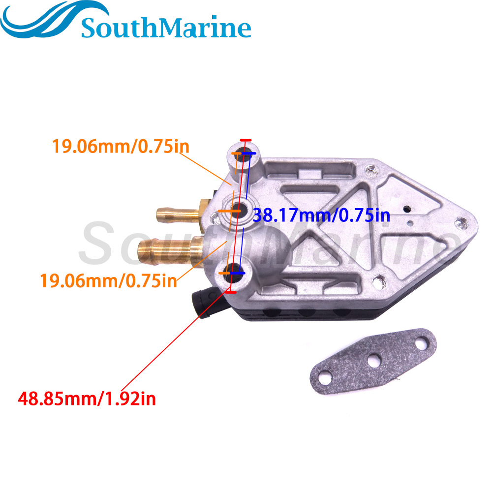 Outboard Engine 0438555 438555 0433386 433386 Fuel Pump for Johnson Evinrude OMC BRP 20HP-30HP Boat Motor Small Nipple,fit 18-7353 9-35353