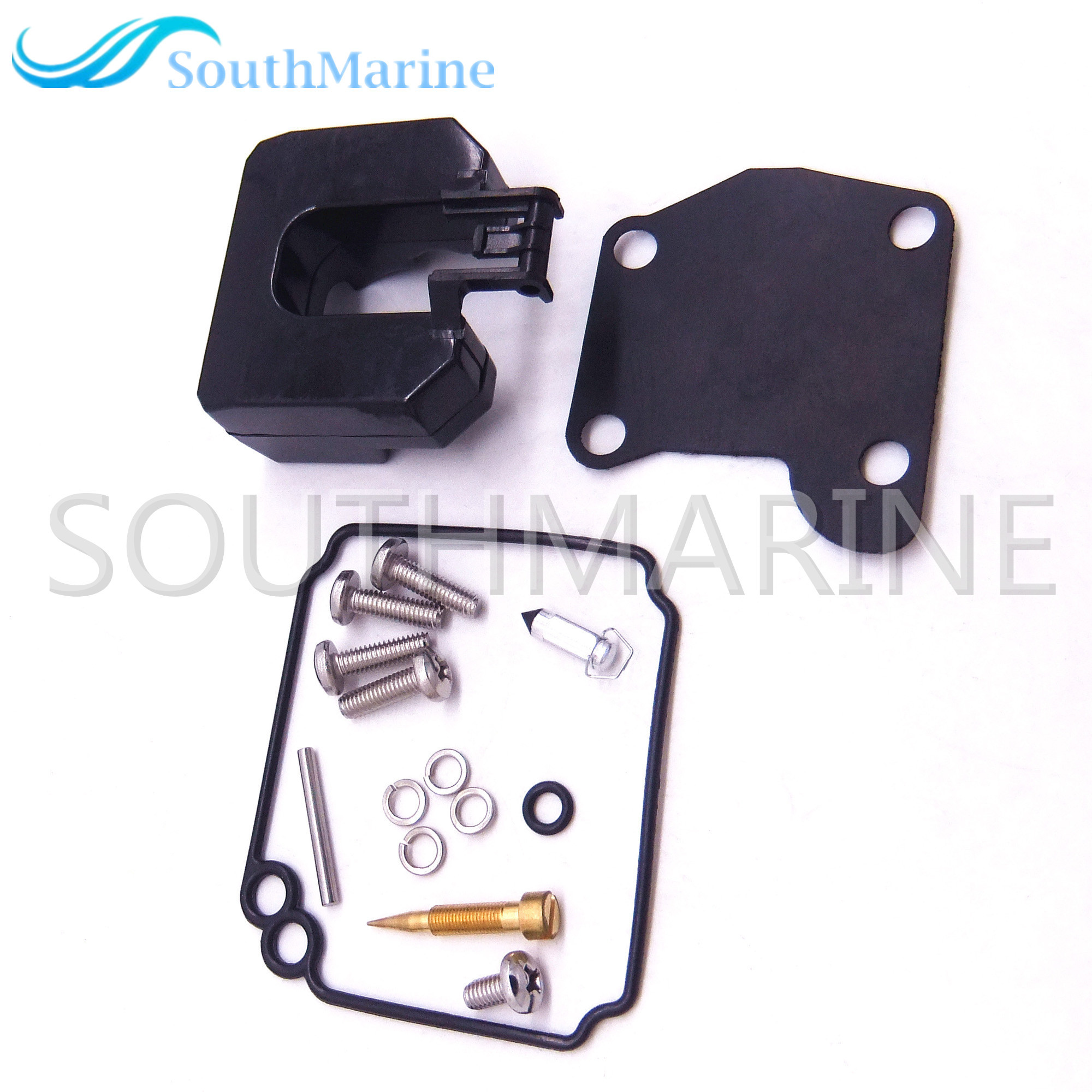 Boat Motor Carburetor Repair Kit 63V-W0093-00-00 63V-W0093-01-00 for Yamaha 2-Stroke 9.9HP 15HP Outboard Engine, fit Sierra 18-7058