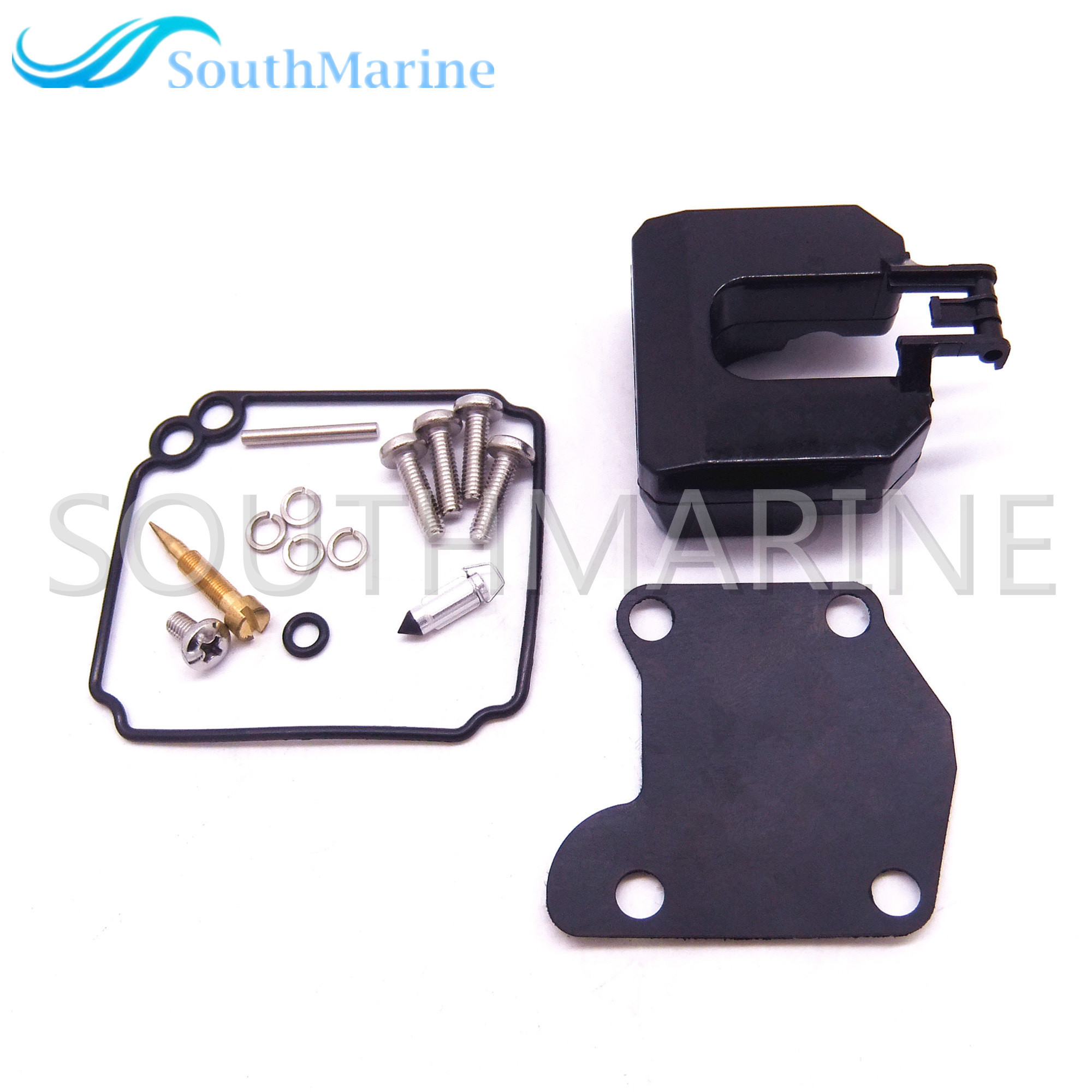 Boat Motor Carburetor Repair Kit 63V-W0093-00-00 63V-W0093-01-00 for Yamaha 2-Stroke 9.9HP 15HP Outboard Engine, fit Sierra 18-7058