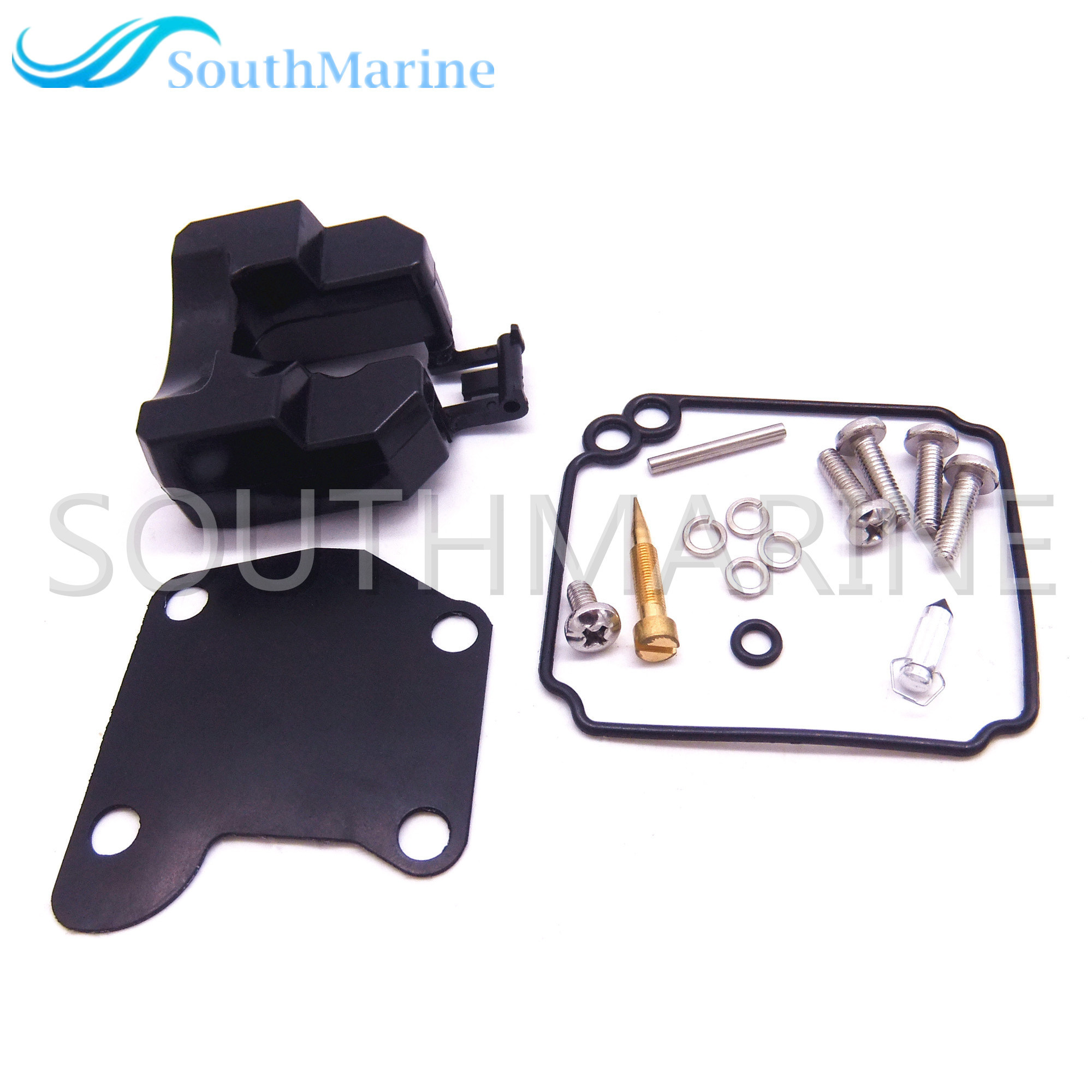 Boat Motor Carburetor Repair Kit 63V-W0093-00-00 63V-W0093-01-00 for Yamaha 2-Stroke 9.9HP 15HP Outboard Engine, fit Sierra 18-7058