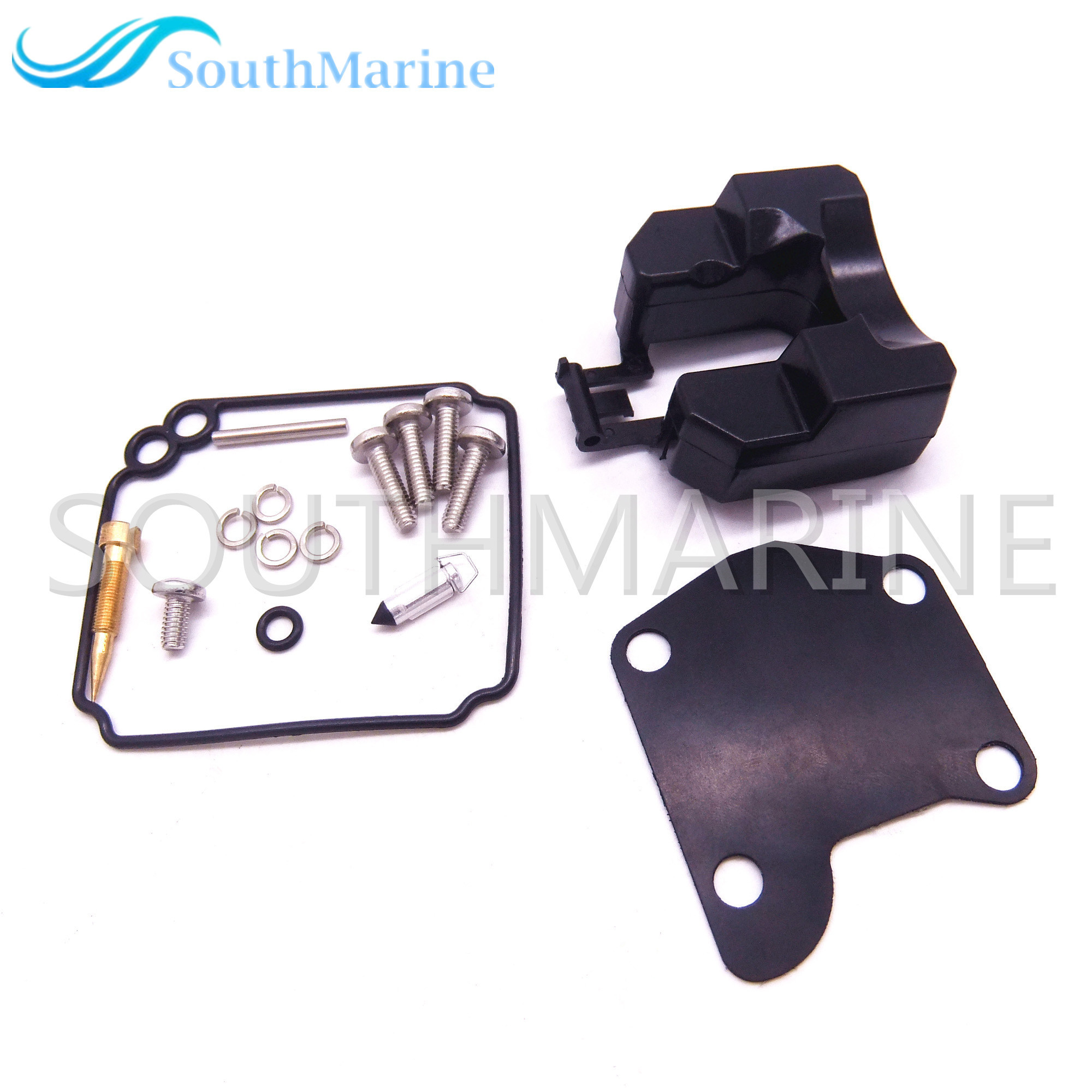 Boat Motor Carburetor Repair Kit 63V-W0093-00-00 63V-W0093-01-00 for Yamaha 2-Stroke 9.9HP 15HP Outboard Engine, fit Sierra 18-7058