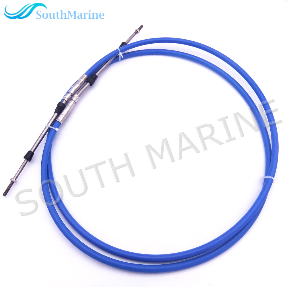 ABA-CABLE-18-GY Outboard Engine Remote Control Throttle Shift Cable 18ft for Yamaha Boat Motor Steering System 5.486m Blue