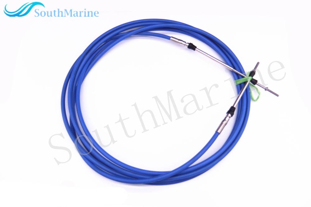 ABA-CABLE-18-GY Outboard Engine Remote Control Throttle Shift Cable 18ft for Yamaha Boat Motor Steering System 5.486m Blue