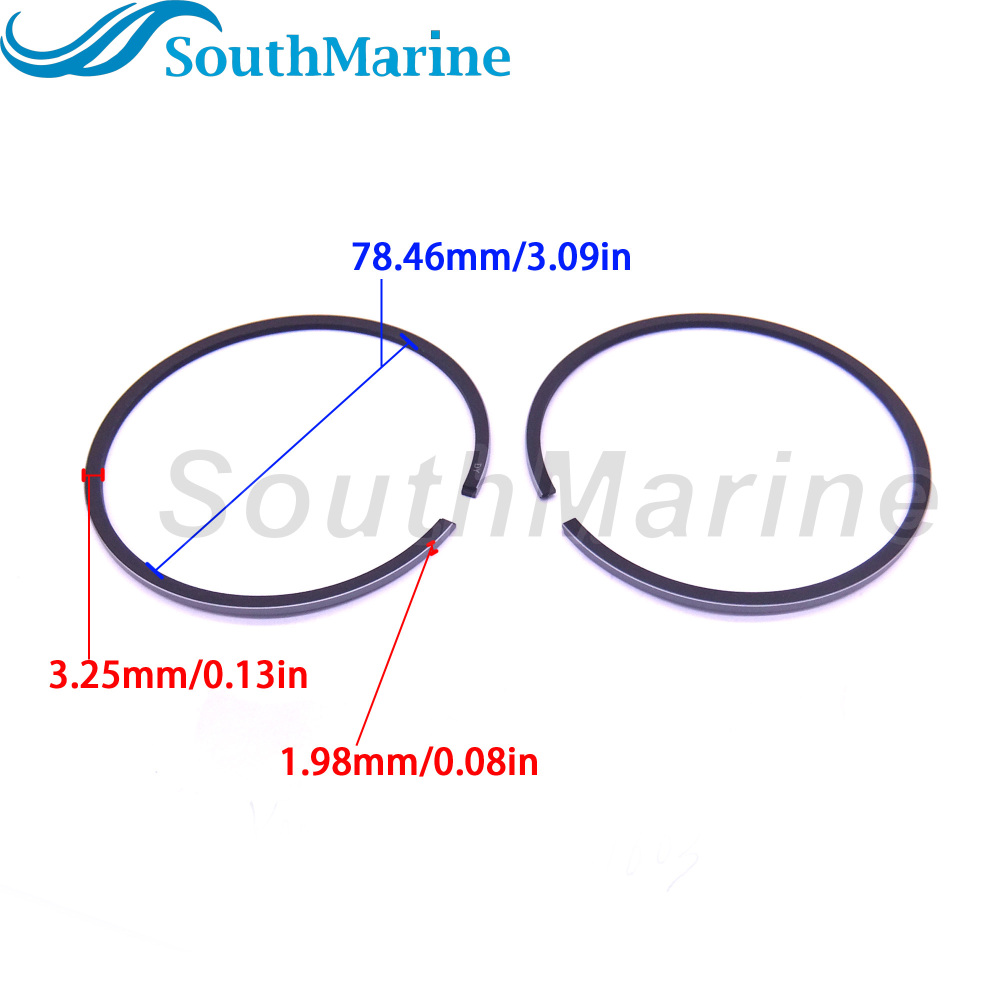 Boat Motor 688-11603-A0 688-11603-00 Piston Ring Set STD for Yamaha 48HP 55HP 75HP 80HP 85HP 90HP, 82mm, Sierra Marine 18-3969