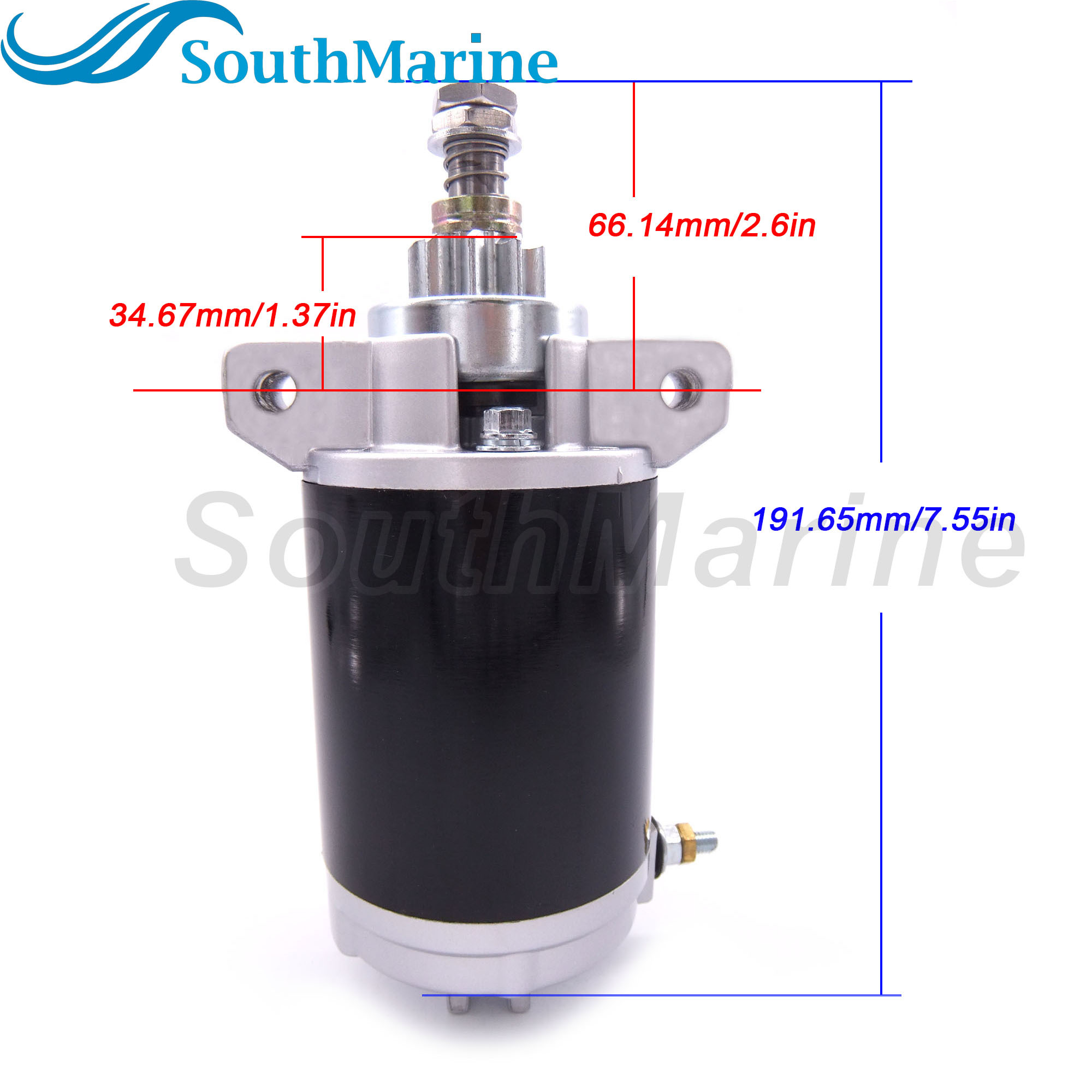 Boat Motor 66M-81800-00 66M-81800-01 66M-81800-02 Starter Motor for Yamaha 9.9HP 15HP 4-Stroke Outboard Engine, Sierra 18-6943