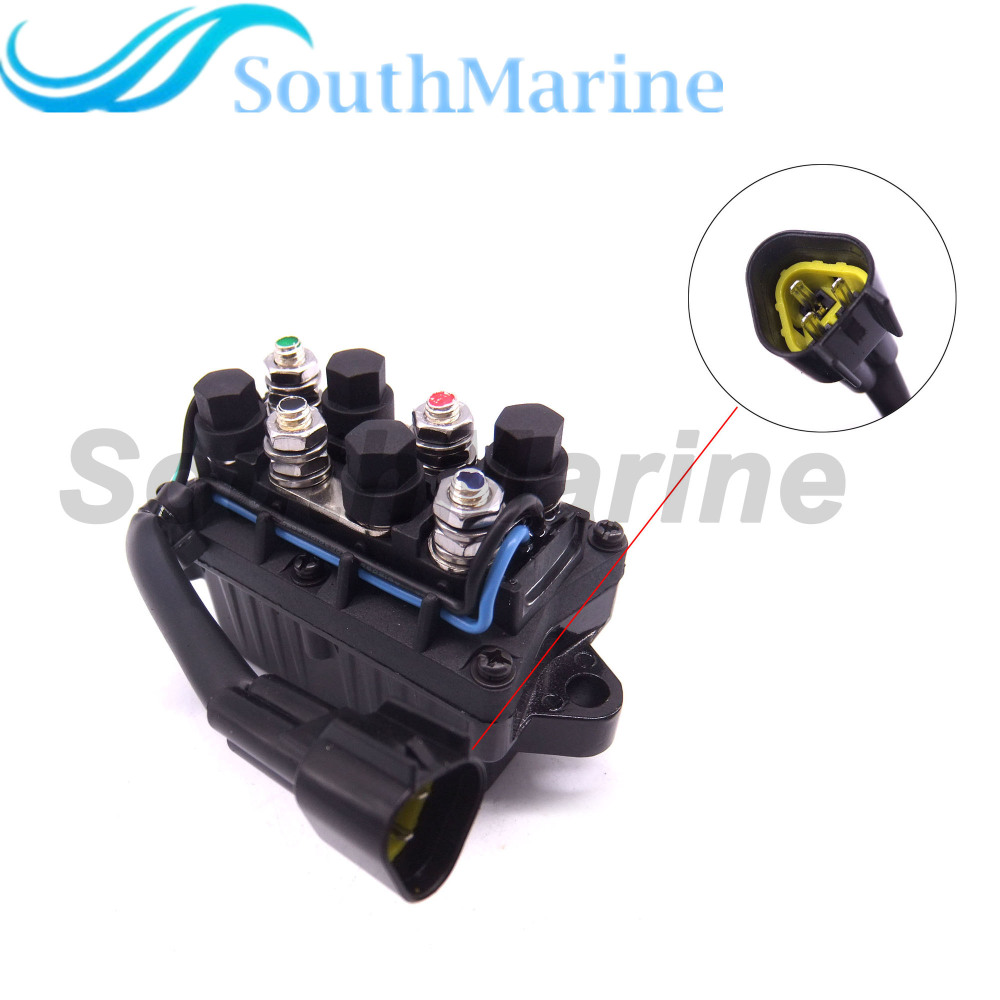 Boat Motor Relay Assy 61A-81950-00-00 for Yamaha 25hp - 250hp ET PPT Outboard Motors, 3 Pins, Silver Contacts