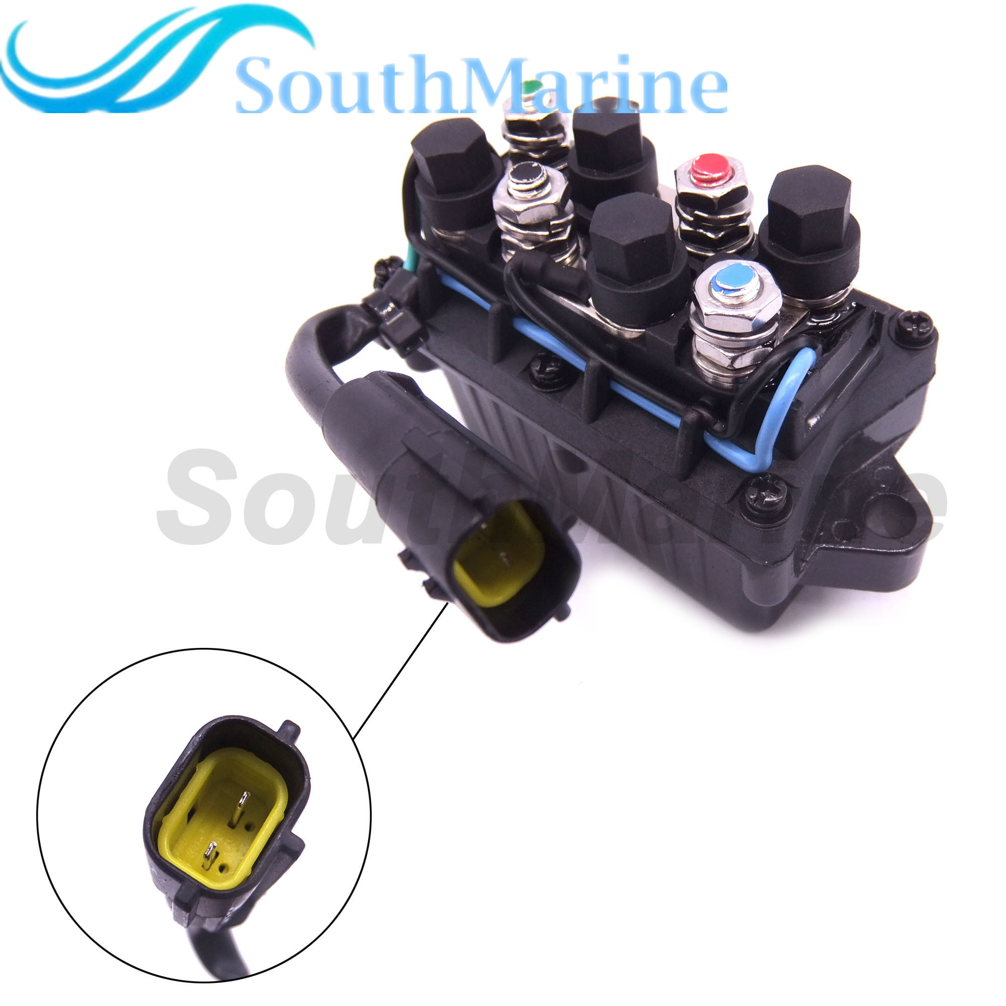 Boat Motor 60V-81950-00 Relay Assy for Yamaha Outboard Engine 200HP 225HP 250HP 300HP,Silver Contacts