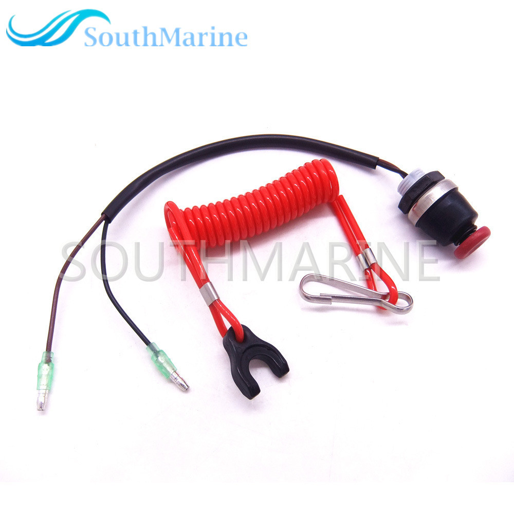Boat Engine 398-06830-0 345069300M 353068200M/1M 361069300M 398068300M Outboard Kill Stop Switch Safety Tether Lanyard Cord for Tohatsu Nissan Mercury