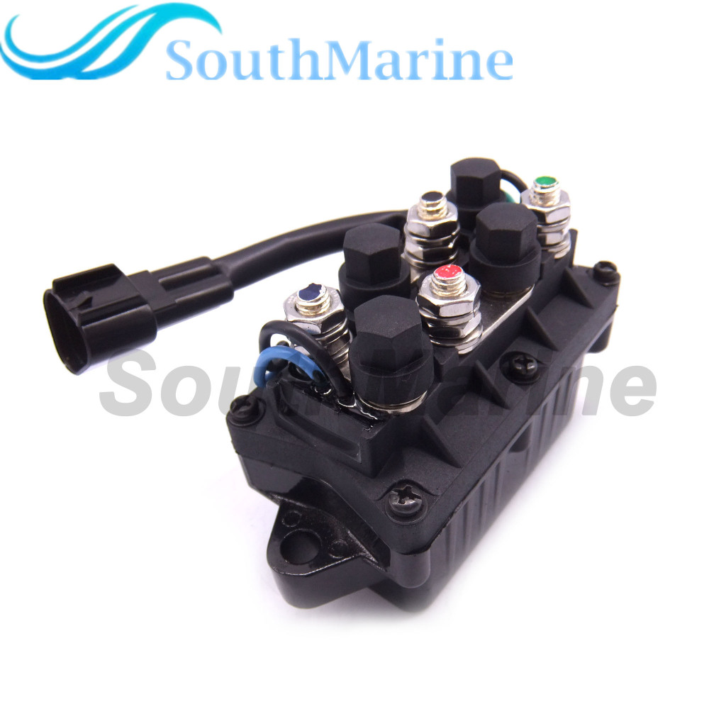 Boat Motor Relay Assy 61A-81950-00-00 for Yamaha 25hp - 250hp ET PPT Outboard Motors, 3 Pins, Silver Contacts